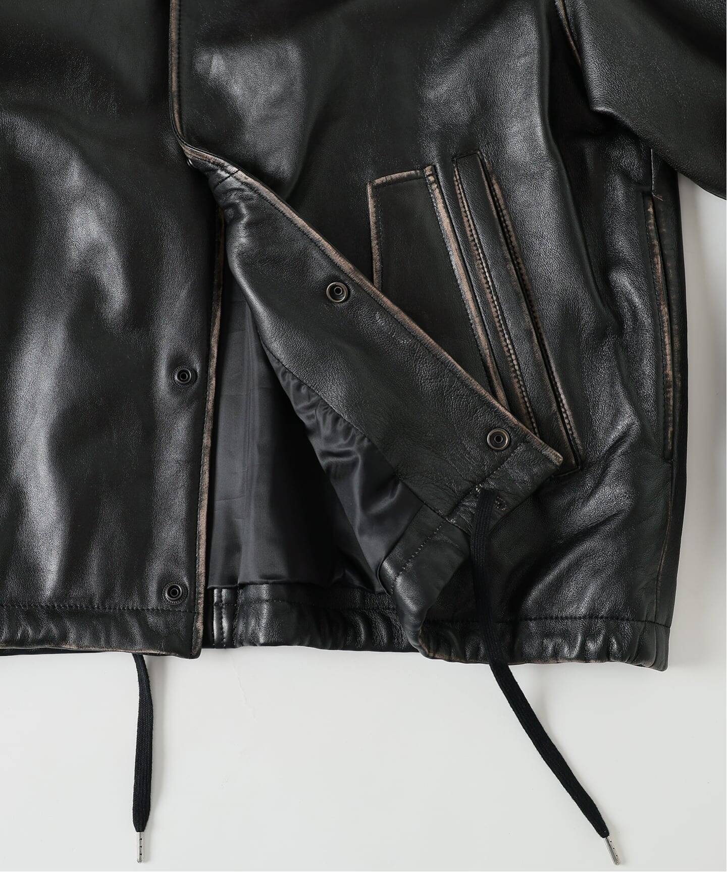 CCU(シーシーユー) 別注 Rub Skin コーチ JK（レザージャケット