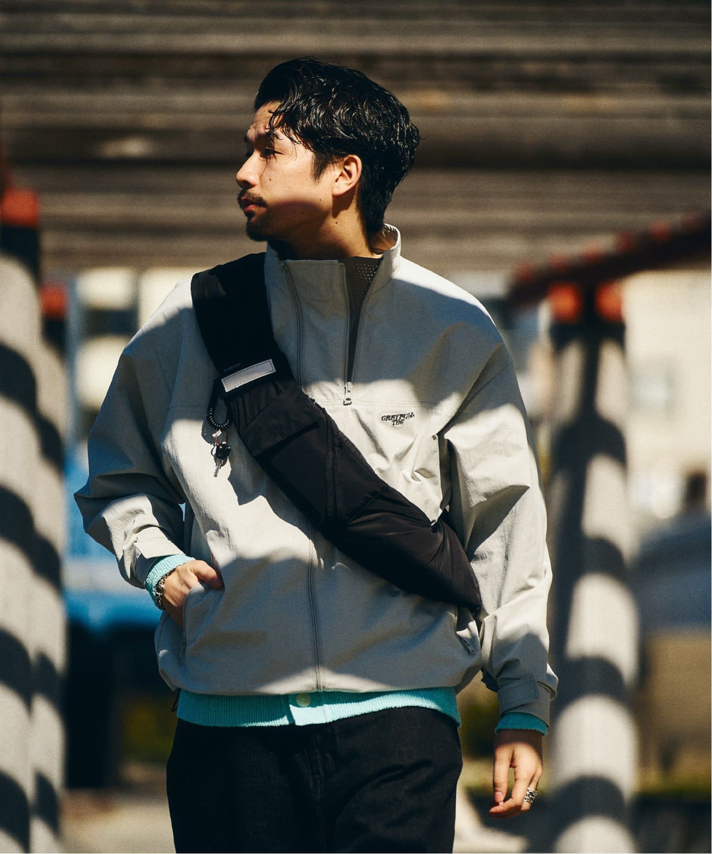 パンチングパネル ナイロンブルゾン（ナイロンジャケット）｜417