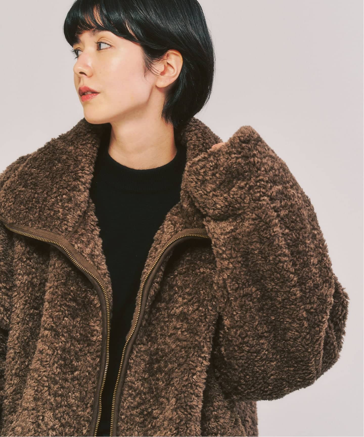 Curlboa ボアフリースブルゾン（その他ブルゾン／アウター）｜417