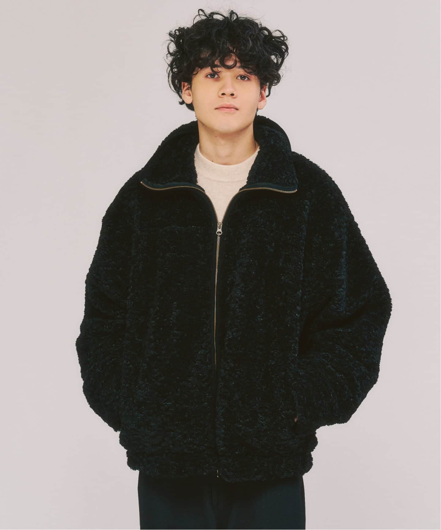 Curlboa ボアフリースブルゾン（その他ブルゾン／アウター）｜417