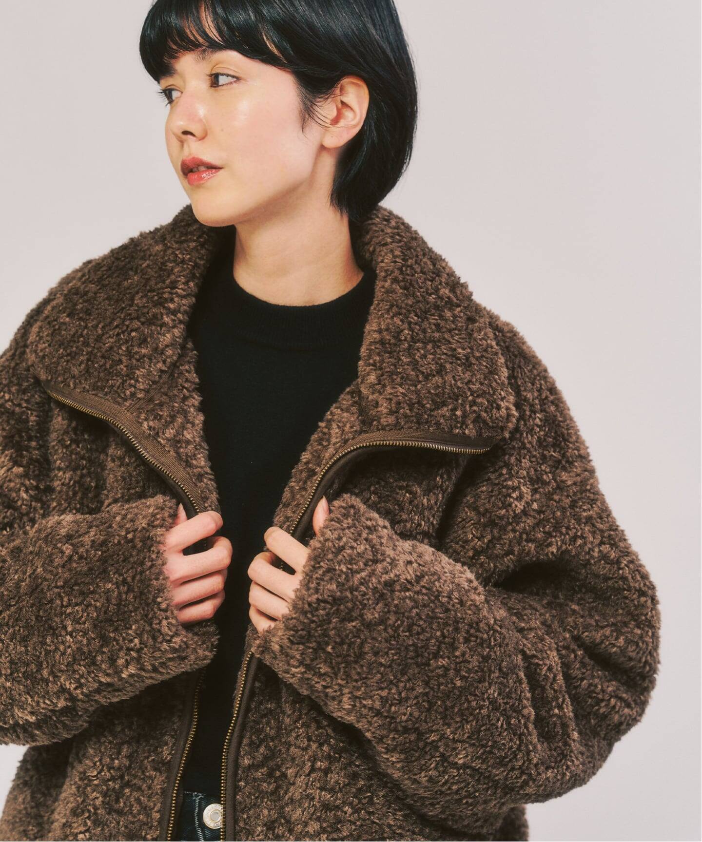 Curlboa ボアフリースブルゾン（その他ブルゾン／アウター）｜417