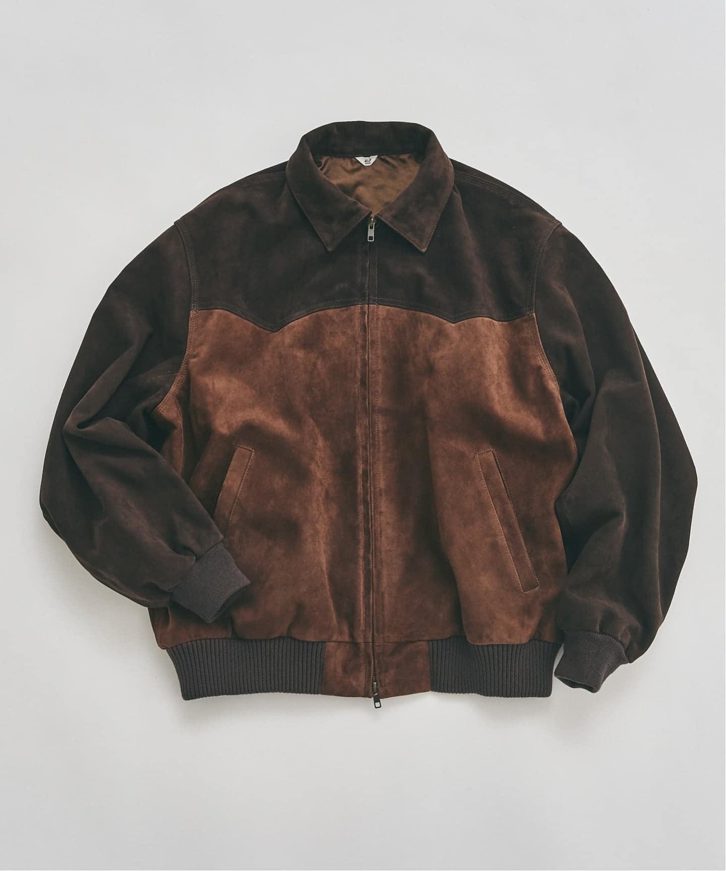 ラムスエード ジップヨークジャケット（レザージャケット）｜417