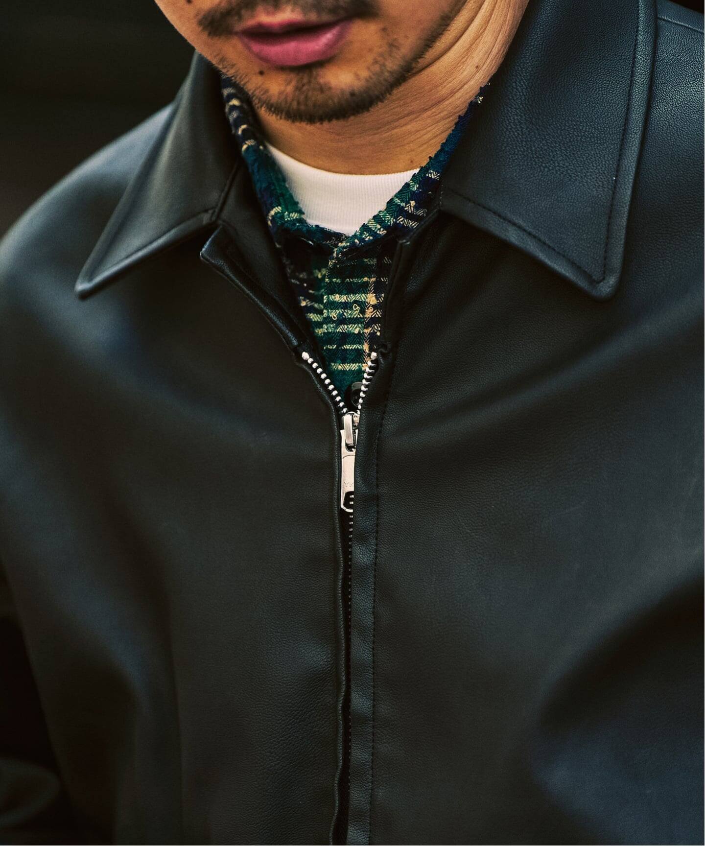 カーフL レザーショートブルゾン（レザージャケット）｜417 EDIFICE