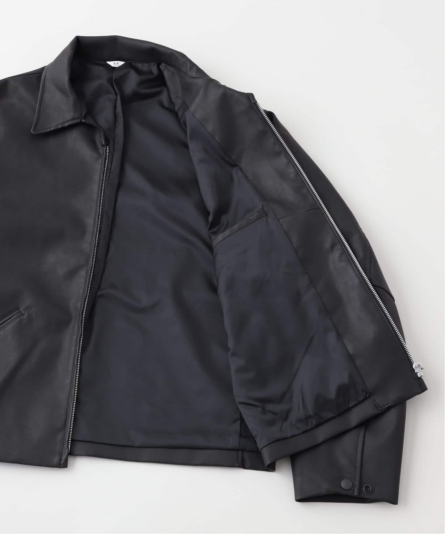 カーフL レザーショートブルゾン（レザージャケット）｜417 EDIFICE