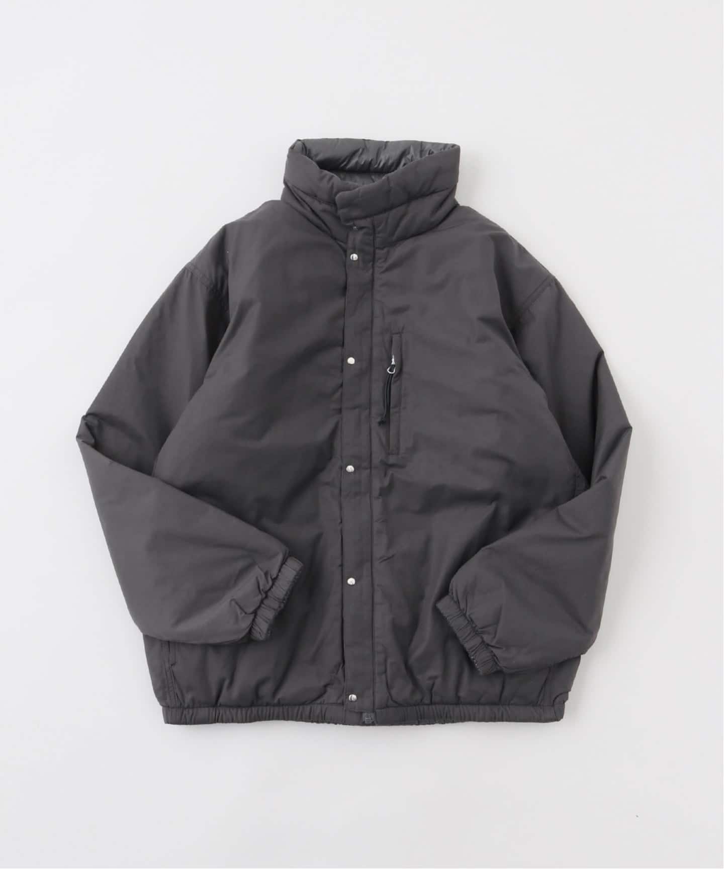 nanamicaグレー ナイロンジャケット フード付き