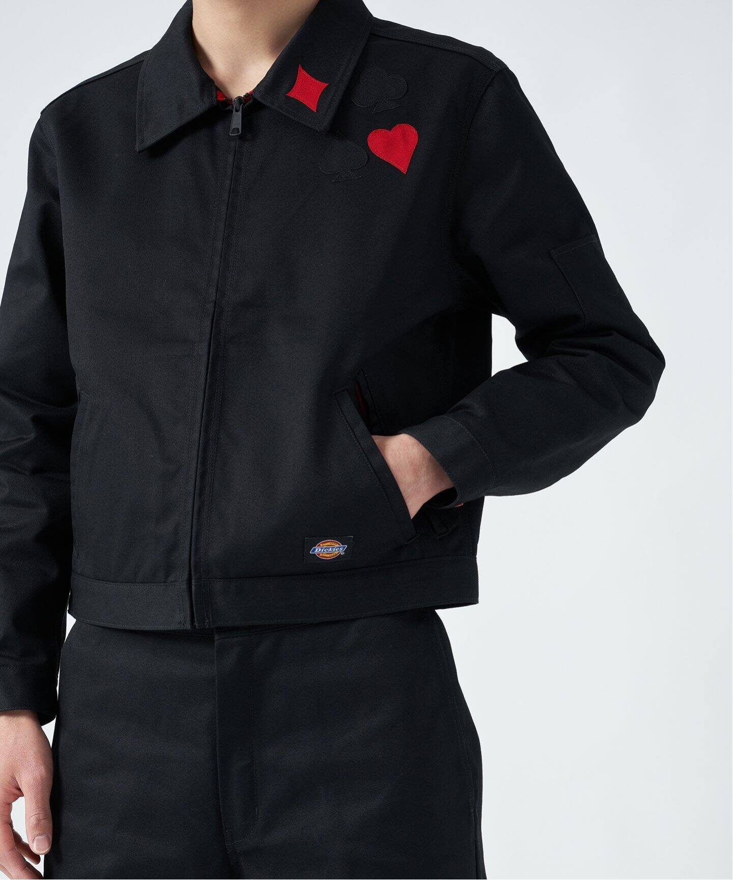 ディッキーズ Dickies ポリエステルコットン ワークジャケット ブラック 楽天市場】Dickies ディッキーズ ワークジャケット ブルゾン