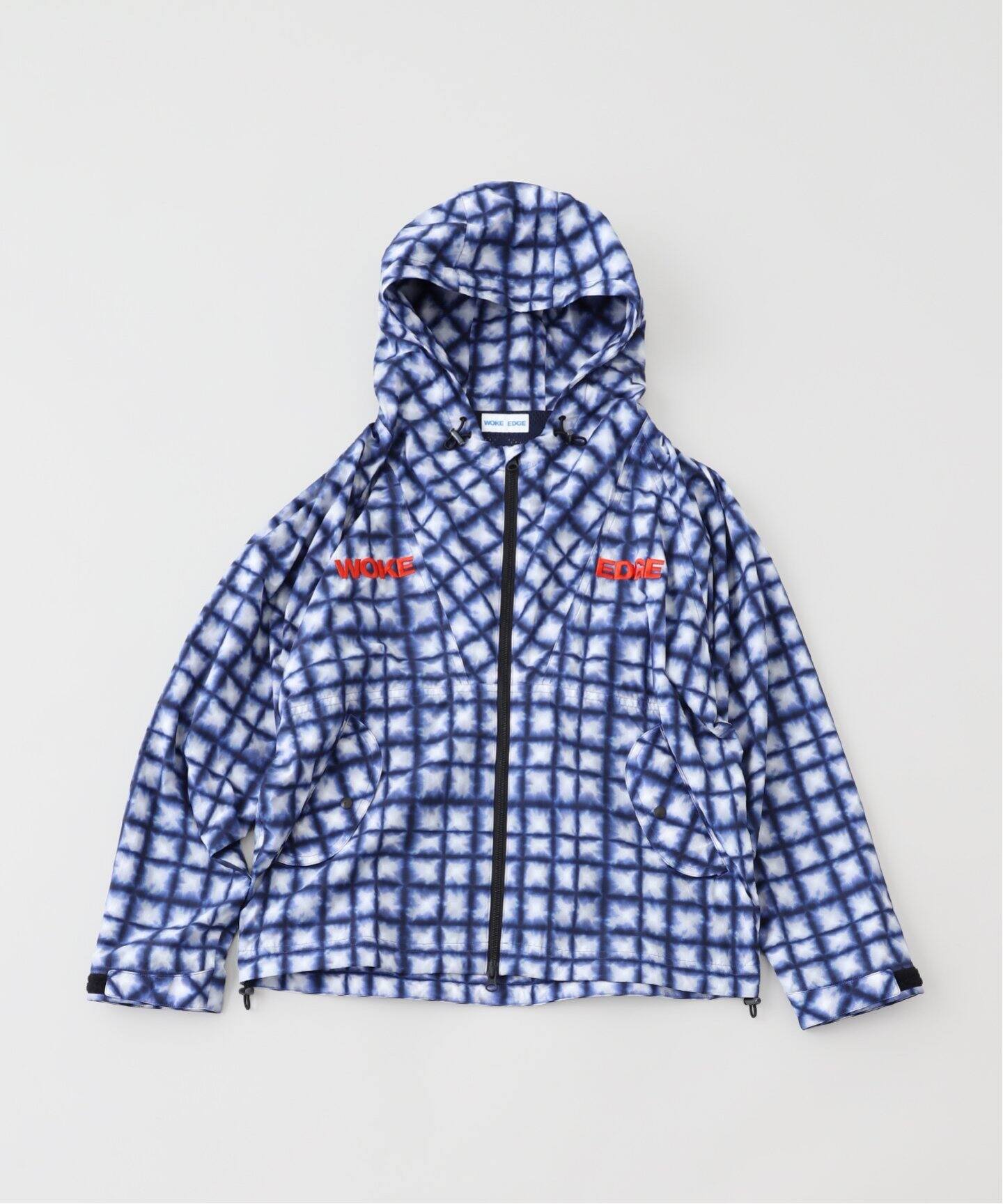WOKE EDGE / ウォークエッジ TIEDYE CHECK PARKA（ナイロンジャケット 