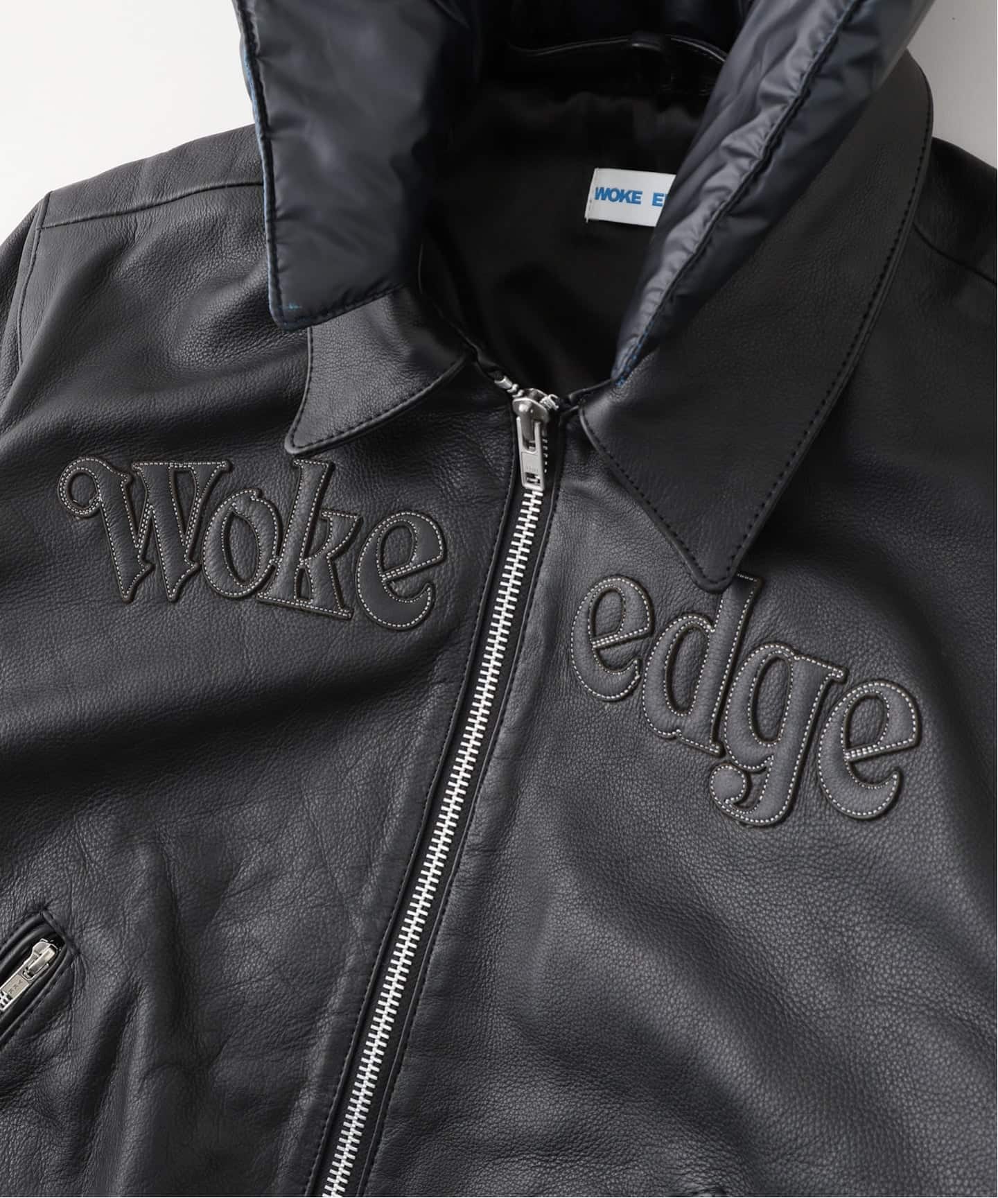 WOKE EDGE / ウォークエッジ LEATHER TECH BOMBER JACKET（レザー