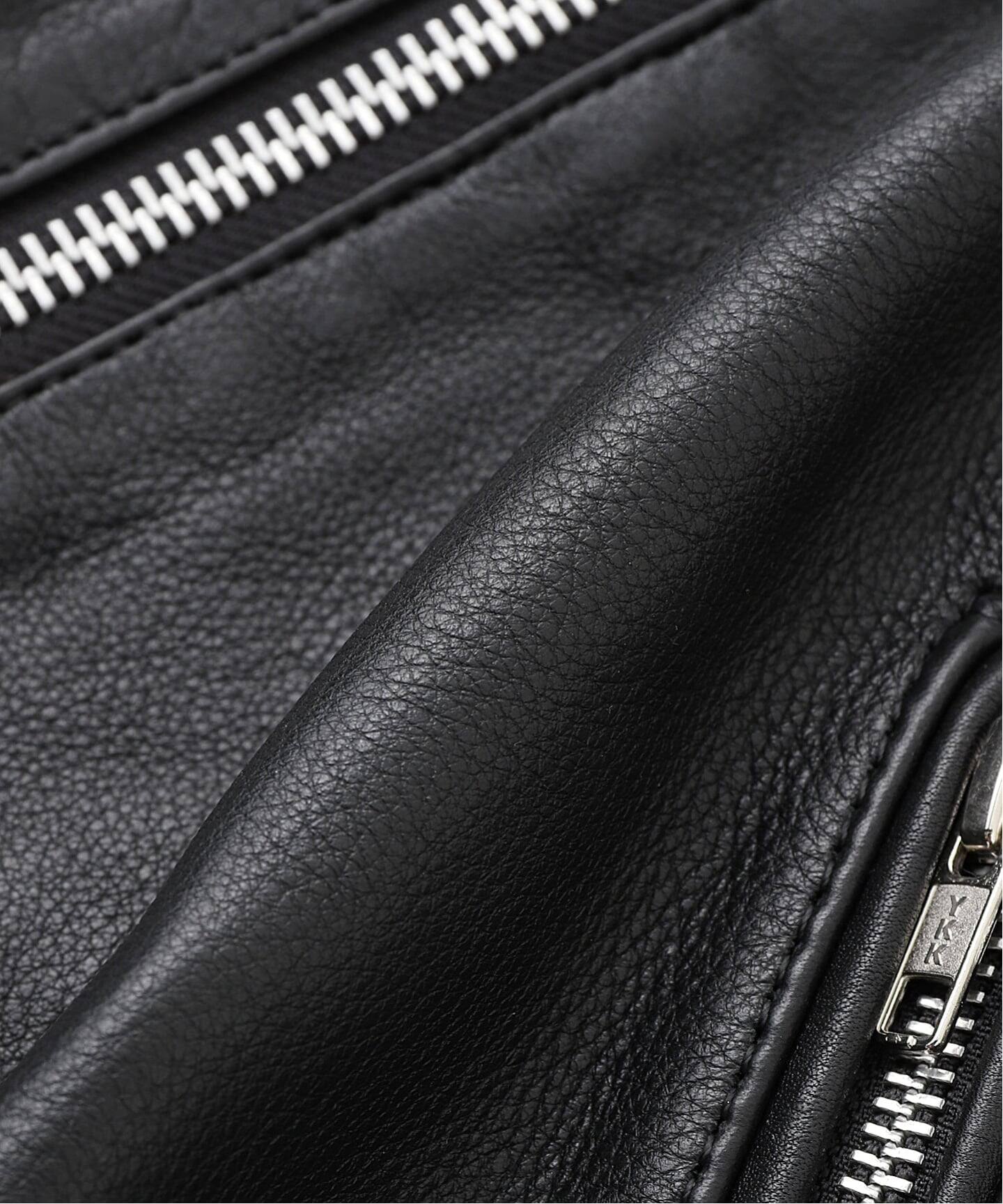 WOKE EDGE / ウォークエッジ LEATHER TECH BOMBER JACKET（レザー