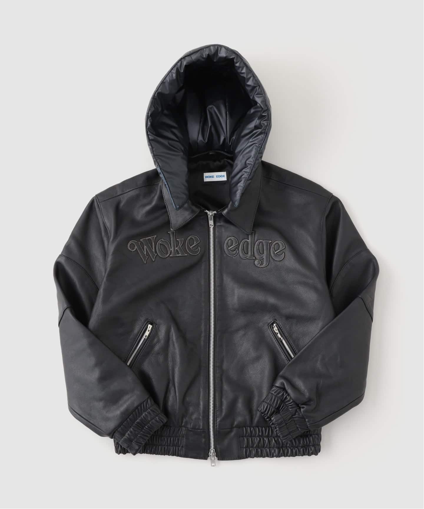 WOKE EDGE / ウォークエッジ LEATHER TECH BOMBER JACKET（レザー