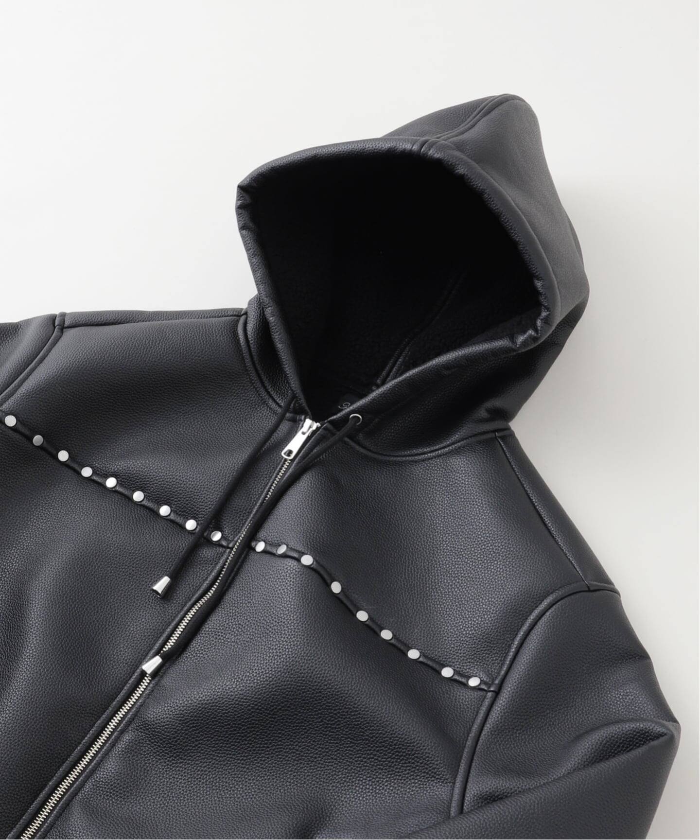 AFB / エーエフビー HOODED STUDDED BOMBER（その他ブルゾン／アウター