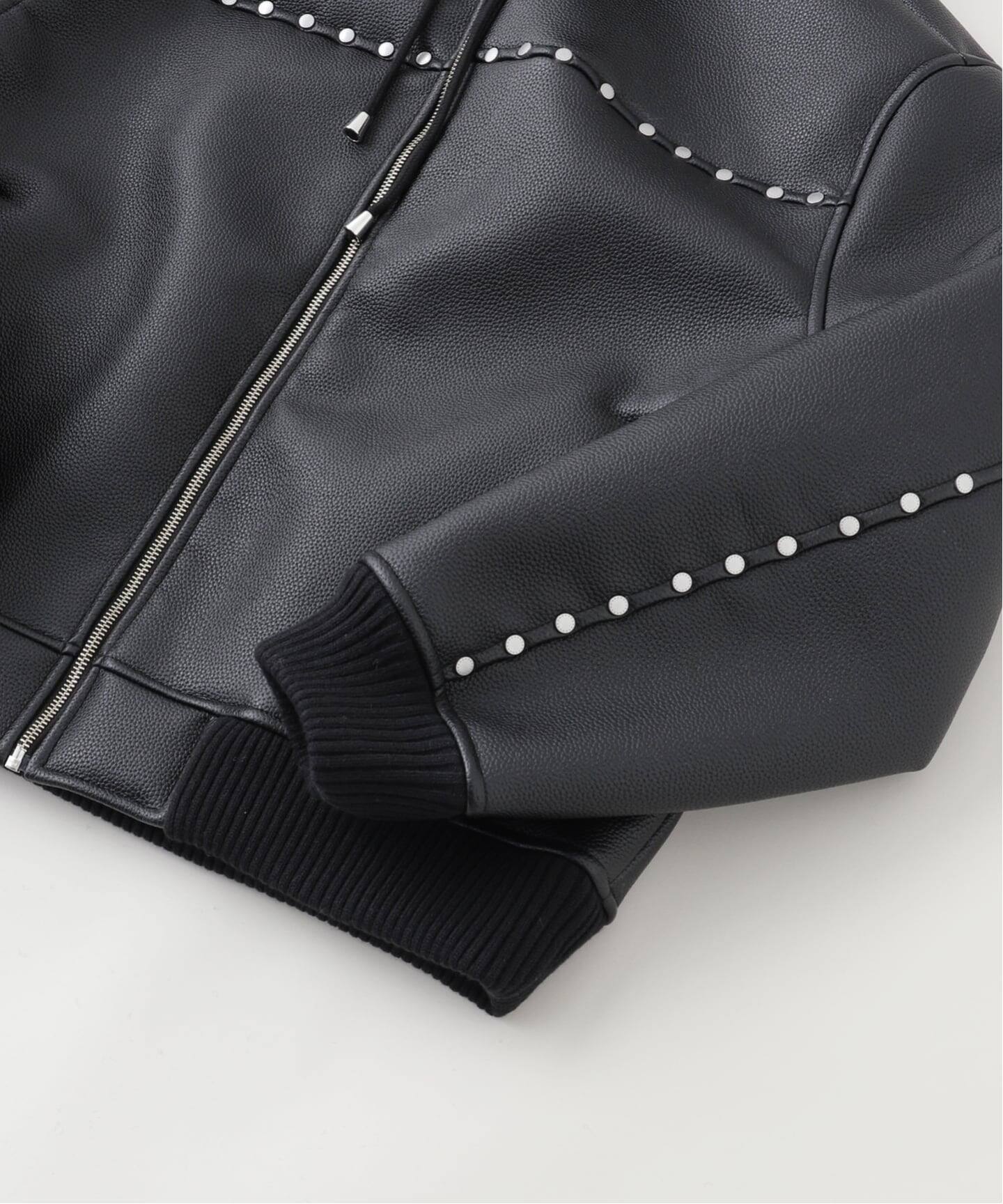 AFB / エーエフビー HOODED STUDDED BOMBER（その他ブルゾン／アウター
