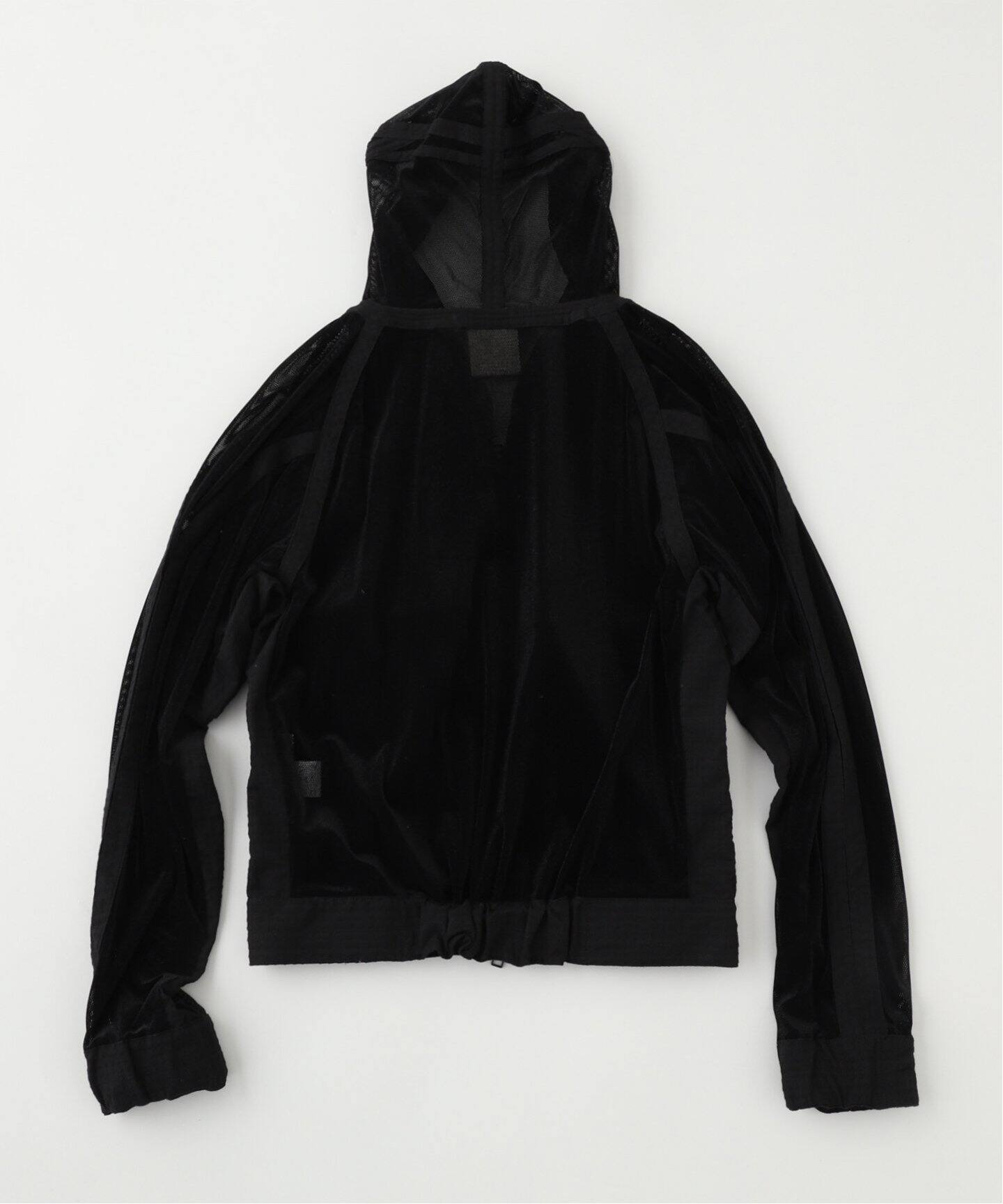JIAN YE 23SS MESH HOODIE BLACK ジェンイェ JIAN YE] MESH HOODIE - BLACK