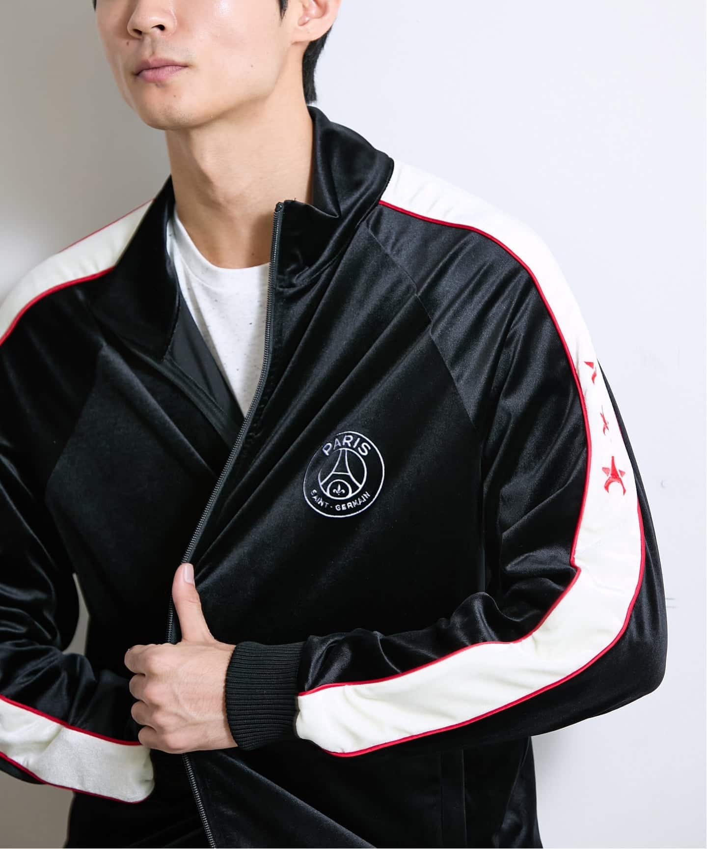 【激レア】パリサンジェルマン　レザージャケット　ブルゾン　PSG 完売モデル　黒 激レア】パリサンジェルマン レザージャケット ブルゾン PSG 完売