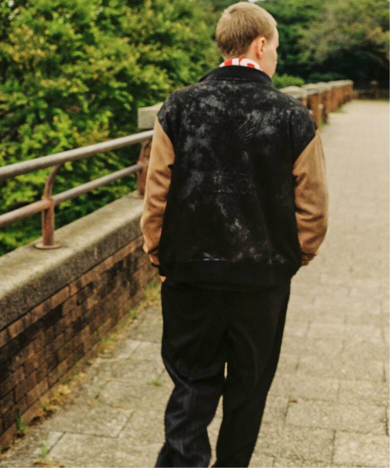 Liverpool FC / リバプール FC】Fake Leather Emboss Print Blouson  