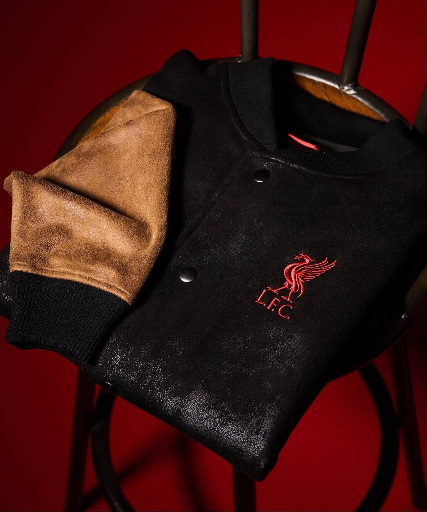 Liverpool FC / リバプール FC】Fake Leather Emboss Print Blouson