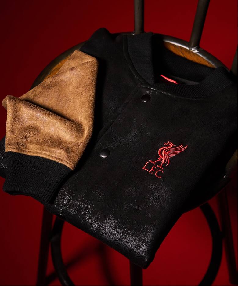 Liverpool FC / リバプール FC】Fake Leather Emboss Print Blouson  