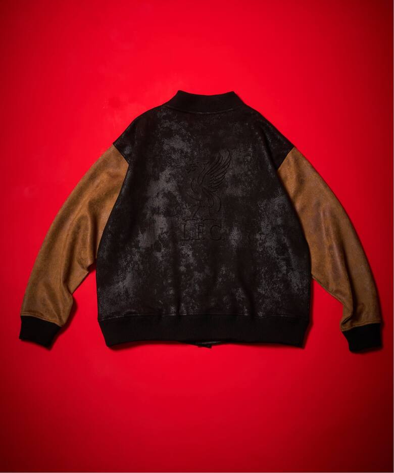 Liverpool FC / リバプール FC】Fake Leather Emboss Print Blouson  