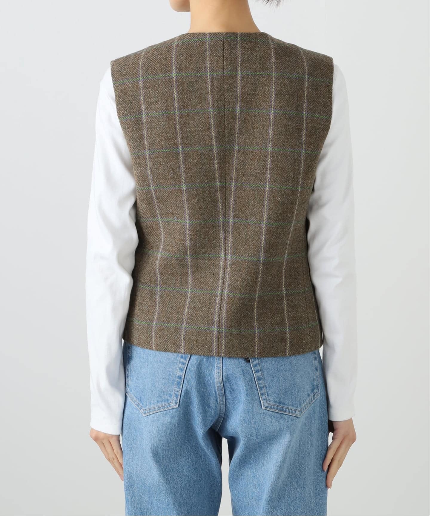 金子綾さん着用】BRITISH WOOL CHECK ベスト（その他ブルゾン