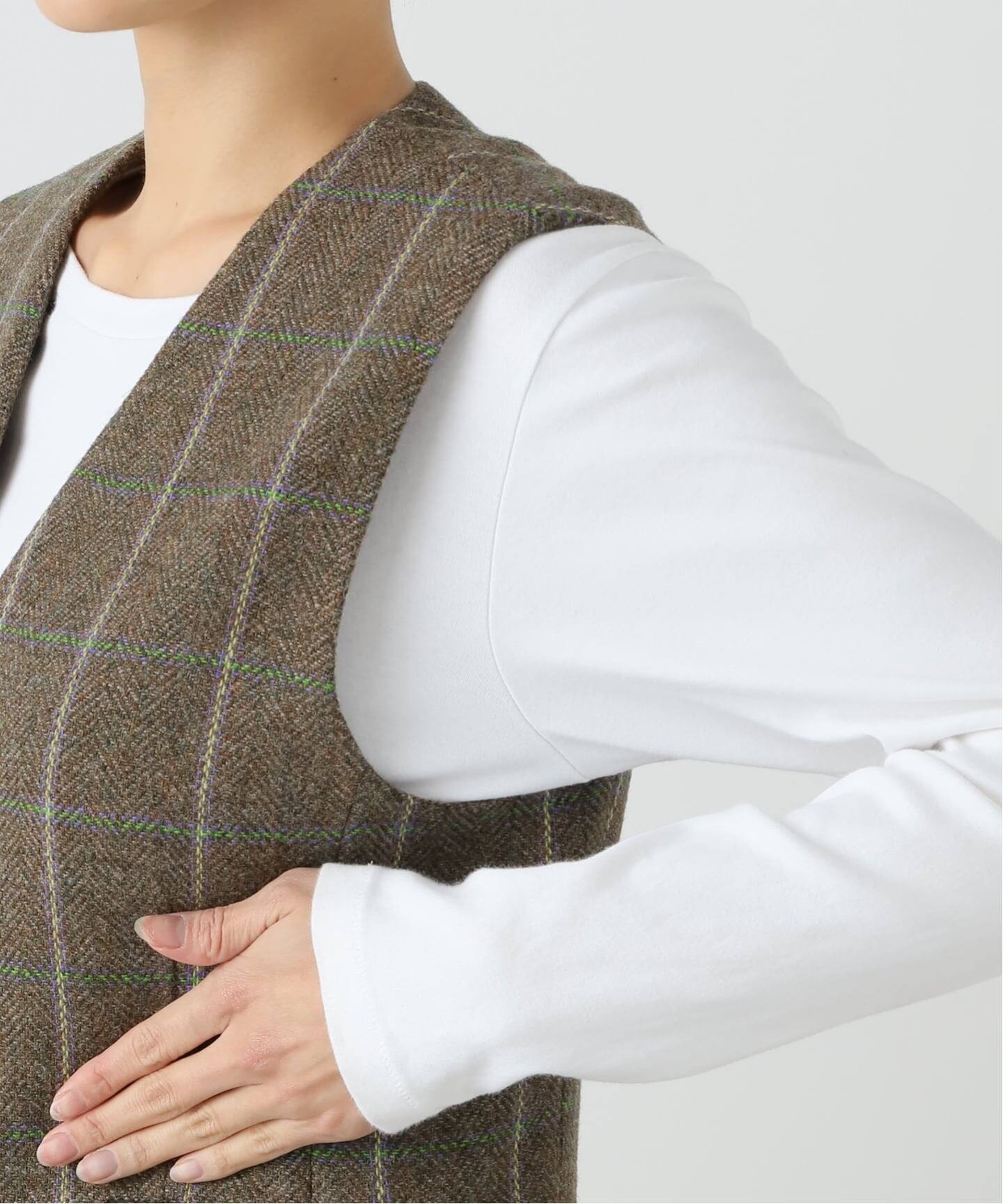 金子綾さん着用】BRITISH WOOL CHECK ベスト（その他ブルゾン