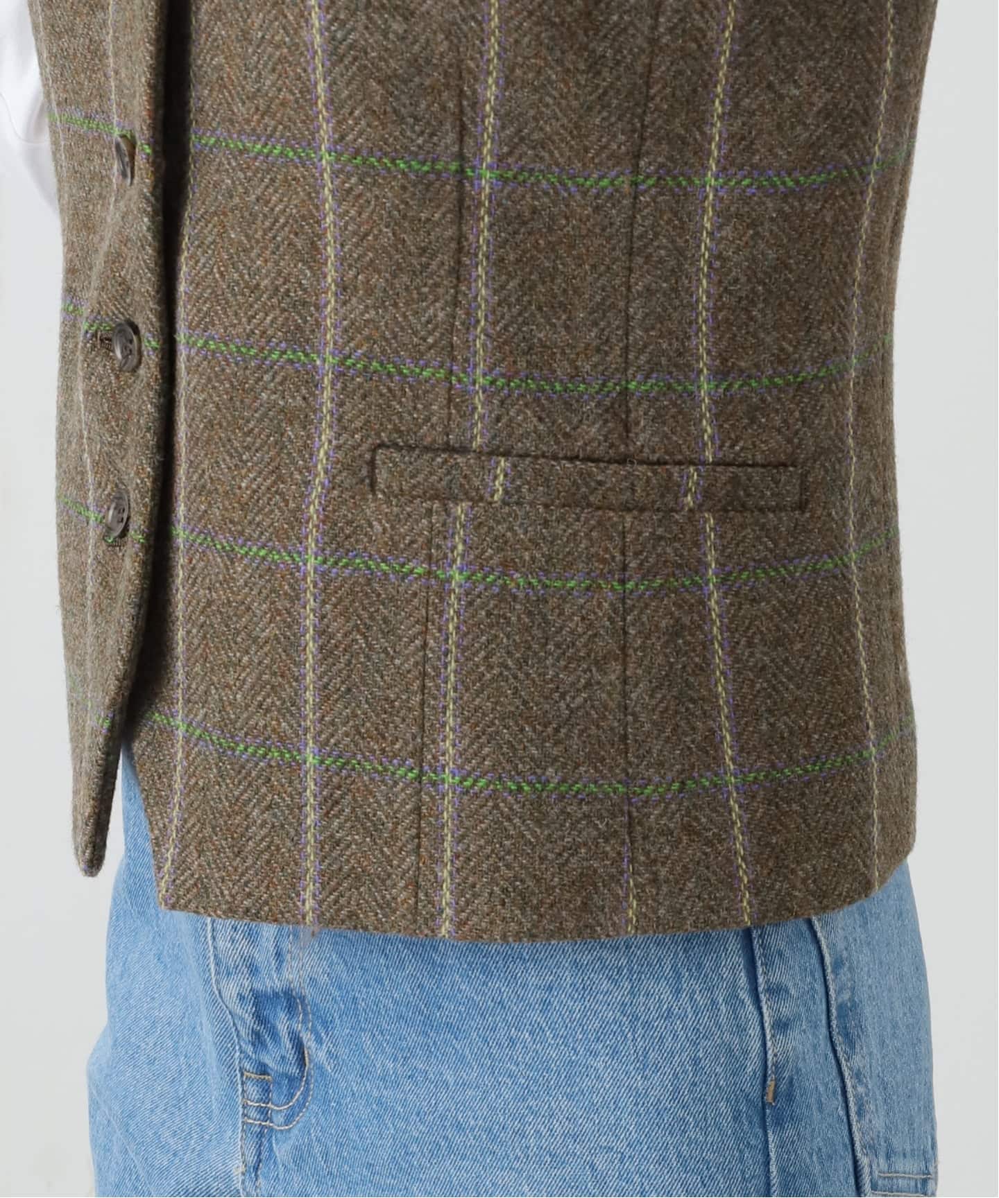 金子綾さん着用】BRITISH WOOL CHECK ベスト（その他ブルゾン