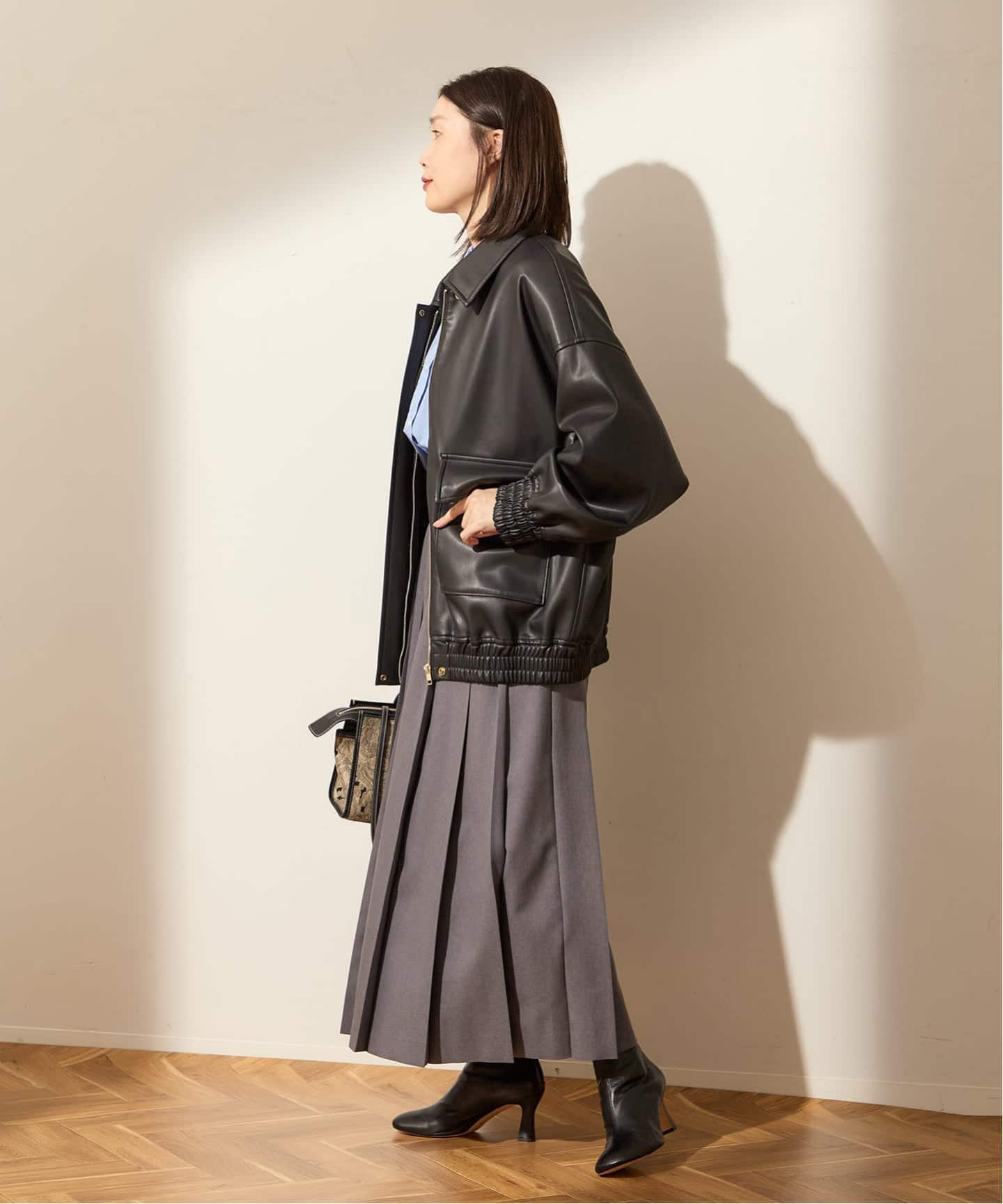 JOURNAL STANDARD シンセティックレザー スタンドブルゾン JOURNAL STANDARD シンセティックレザー スタンドブルゾン