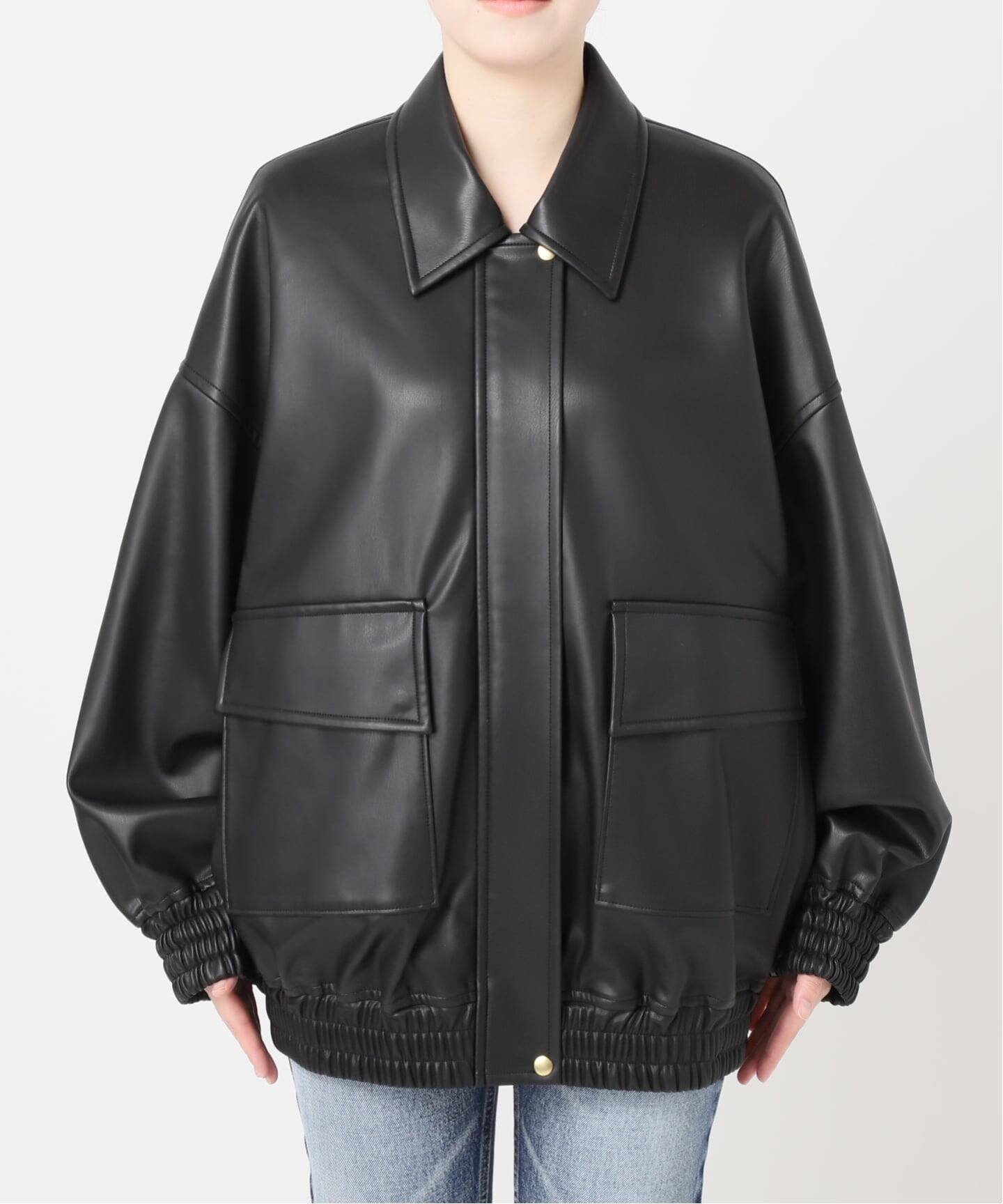 JOURNAL STANDARD シンセティックレザー スタンドブルゾン JOURNAL STANDARD シンセティックレザー スタンドブルゾン