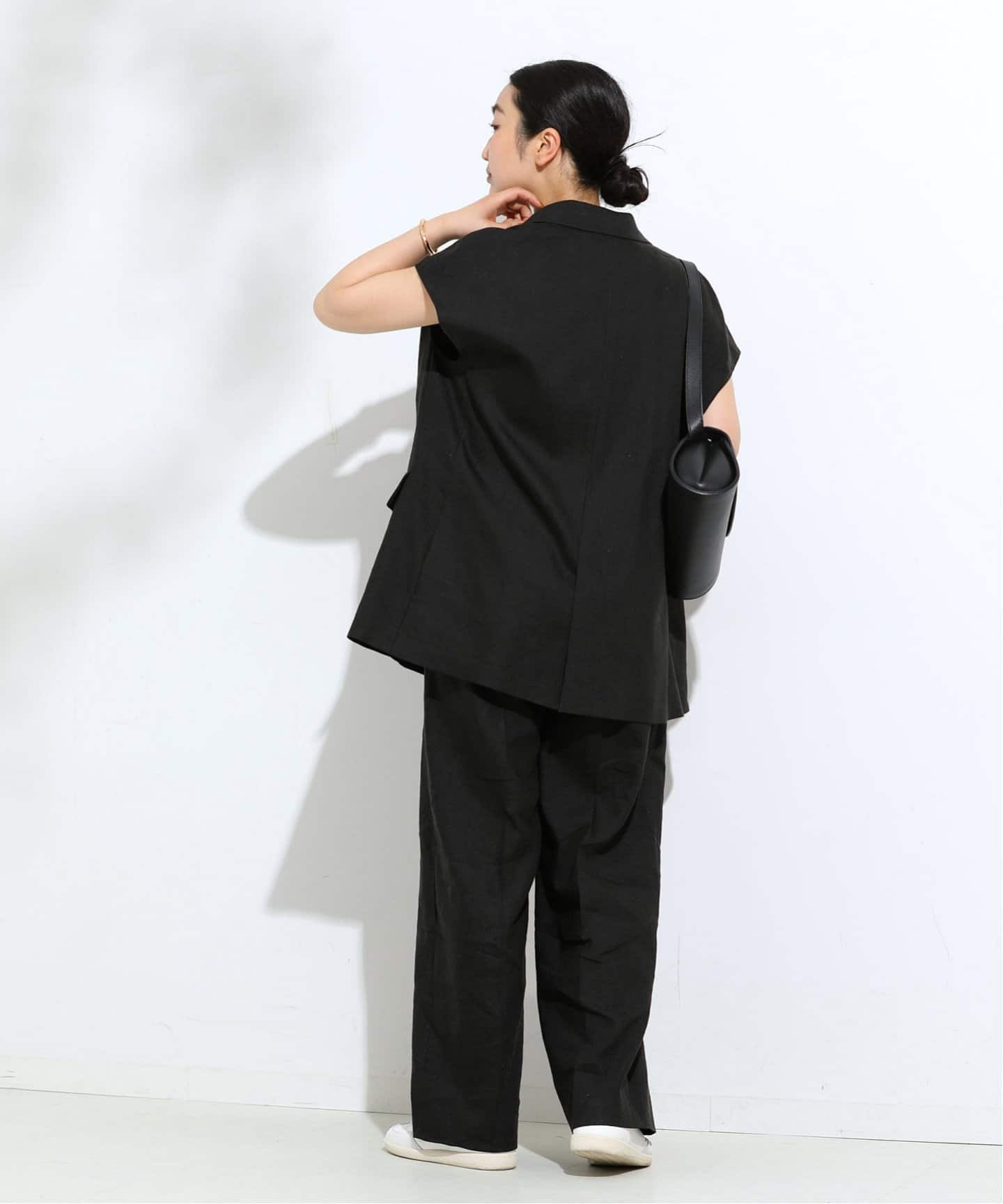 美品♡ジャーナルスタンダード レサージュ　リネンライクオックスベスト　ロングジレ ◇未使用◇ジャーナルスタンダード レサージュ リネンライク