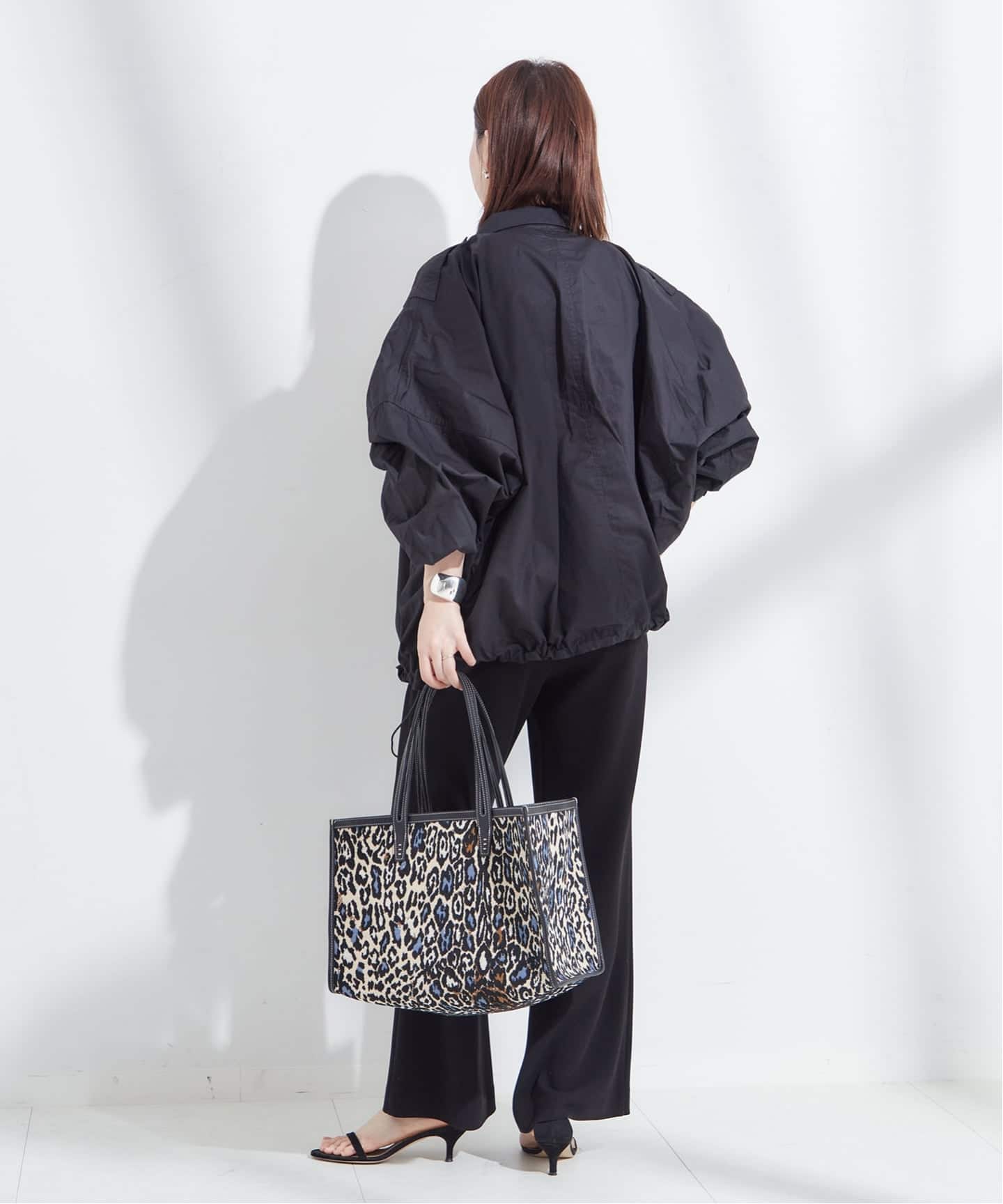 Elegante♡ブルゾン 黒 S Allegra K Collarless Jacket for Women's Vintage Double Breasted