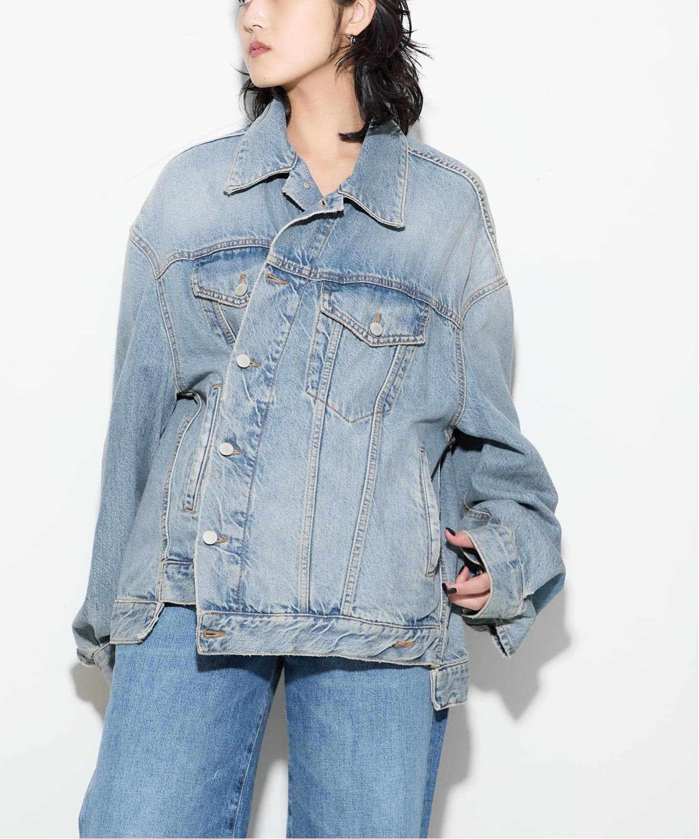 【4.62万】CURRENTAGE ライトブルーデニムジャケット　IENA HAIKURE/ハイクル】NEW JANET IONIC BLUE：デニムジャケット（デニム