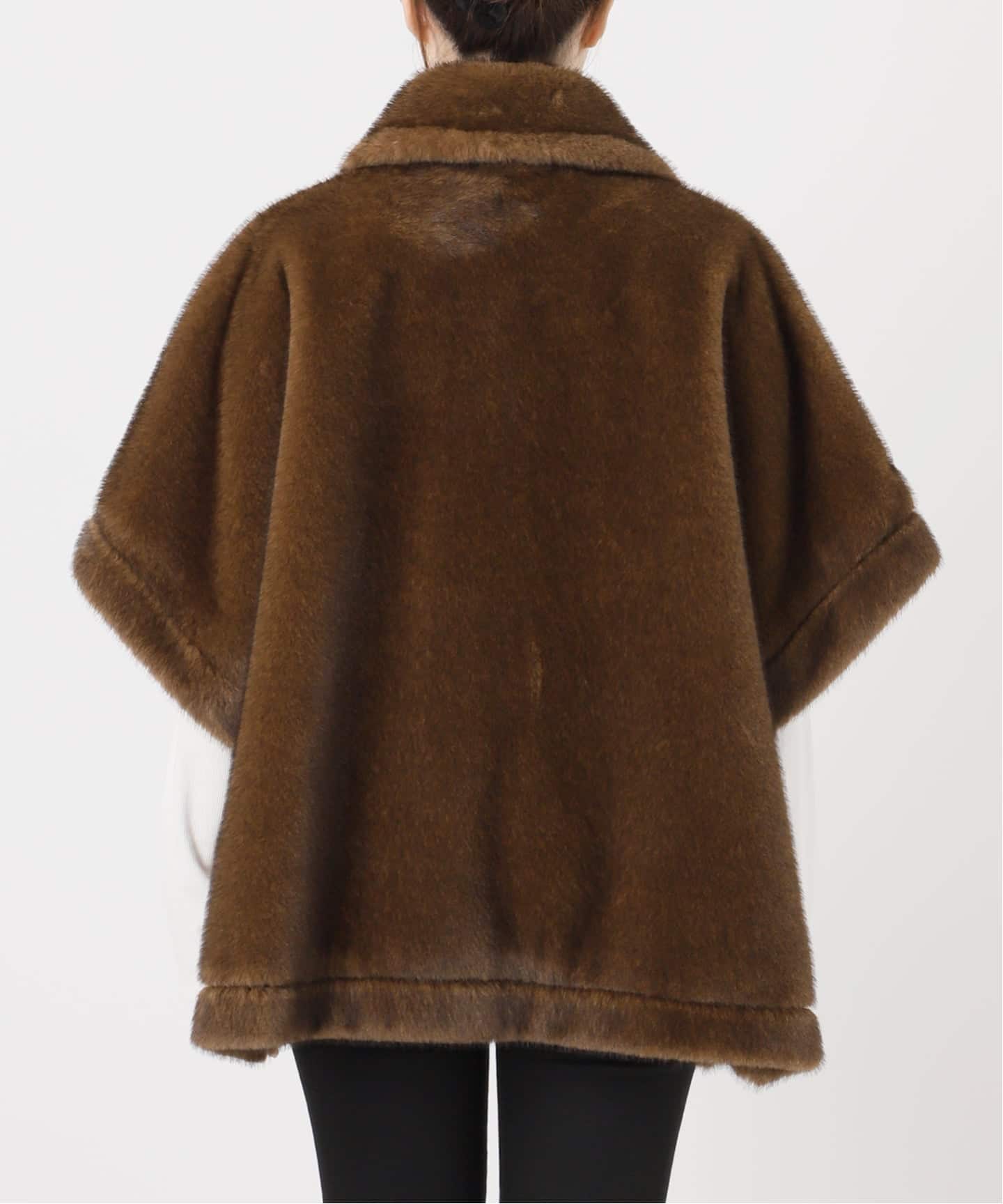 ジャーナルスタンダード 別注 フィデリティ ポンチョ ケープ 金釦 ファー F ジャーナルスタンダード 別注 フィデリティ ポンチョ ケープ 金