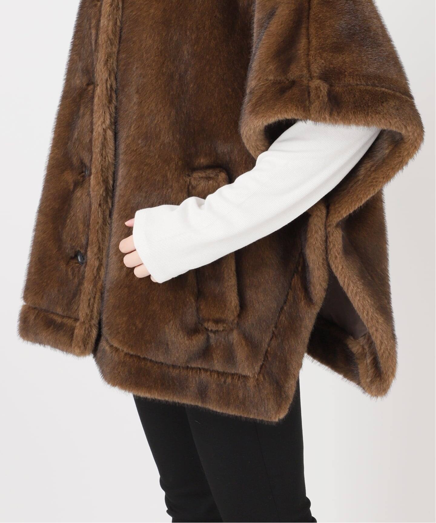 Mink Like Fur Poncho（ポンチョ・マント）｜JOURNAL STANDARD