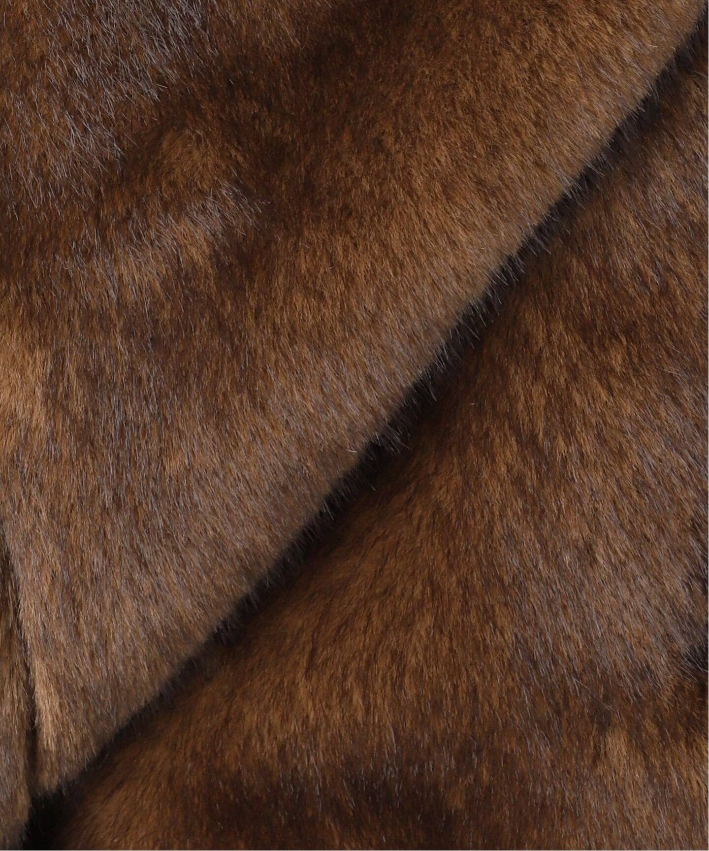 ポンチョ ミンク ブラウン 予約》Mink Like Fur Poncho（ポンチョ・マント）｜JOURNAL