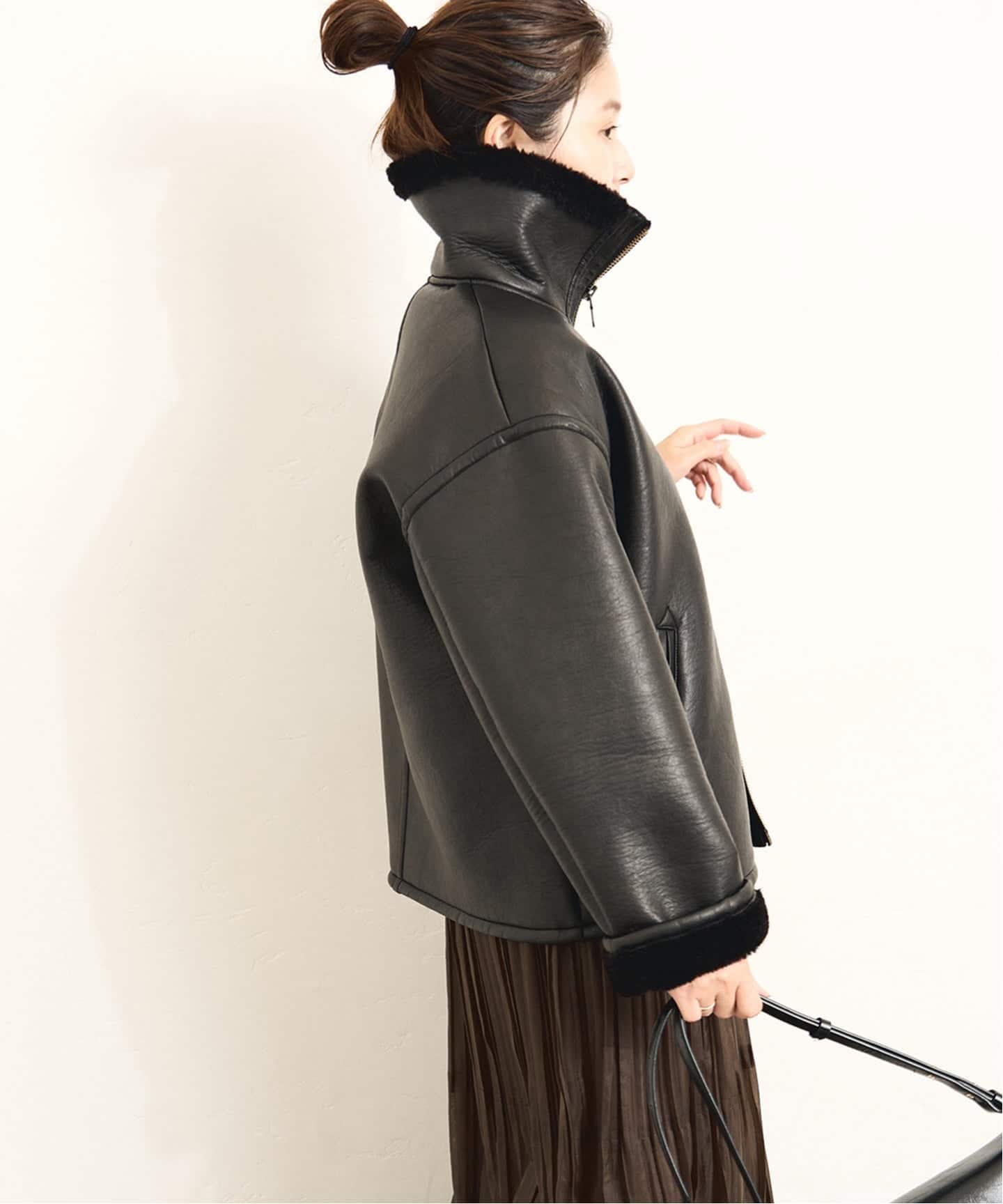 JOURNAL STANDARD　フェイクレザーボアブルゾンB3 美品 JOURNAL STANDARD フェイクレザーボアブルゾンB3 美品 - メルカリ