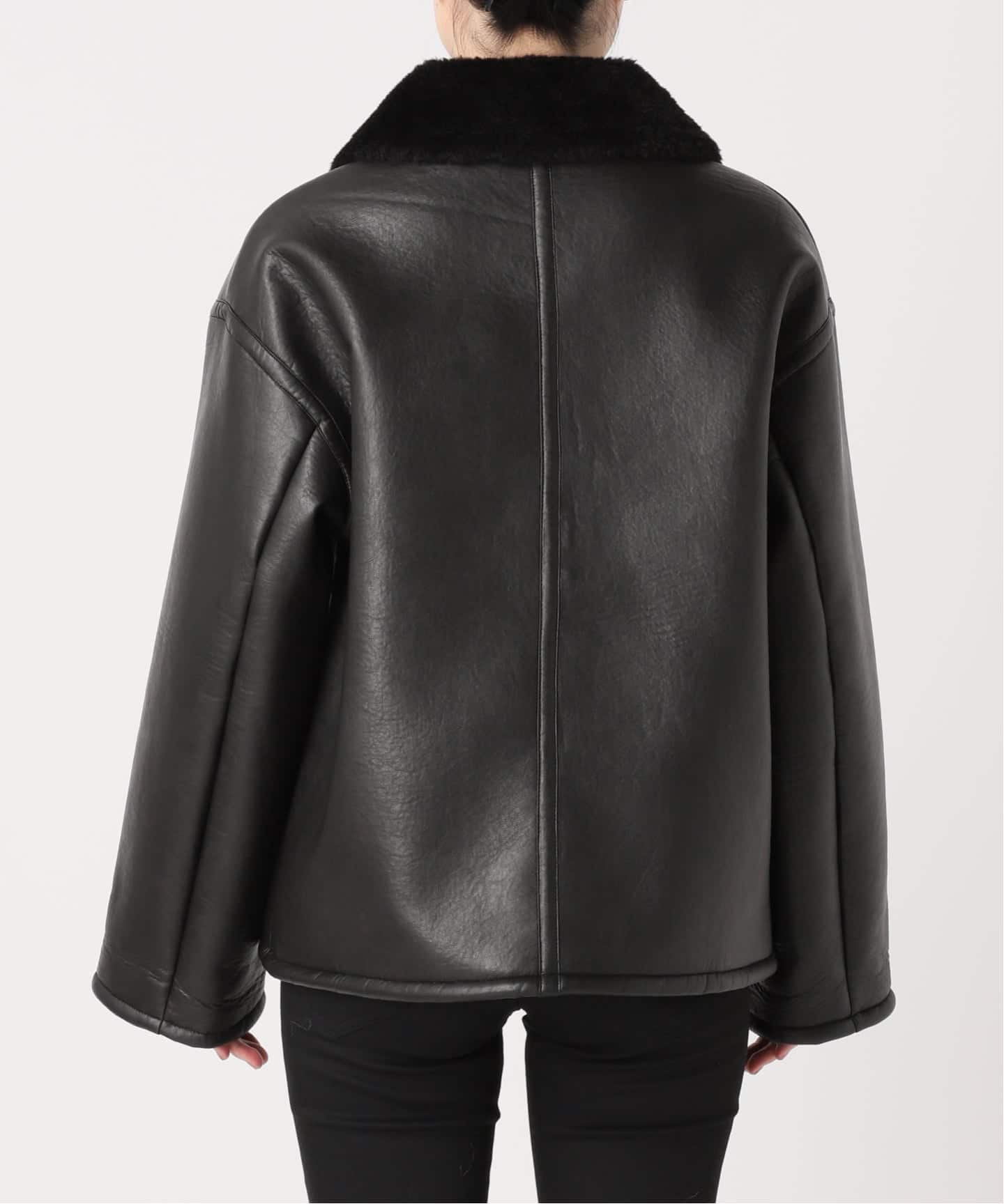 JOURNAL STANDARD　フェイクレザーボアブルゾンB3 美品 WEB限定追加予約》フェイクレザーボアブルゾン（レザー