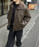 《WEB限定追加予約》フェイクレザーボアブルゾン