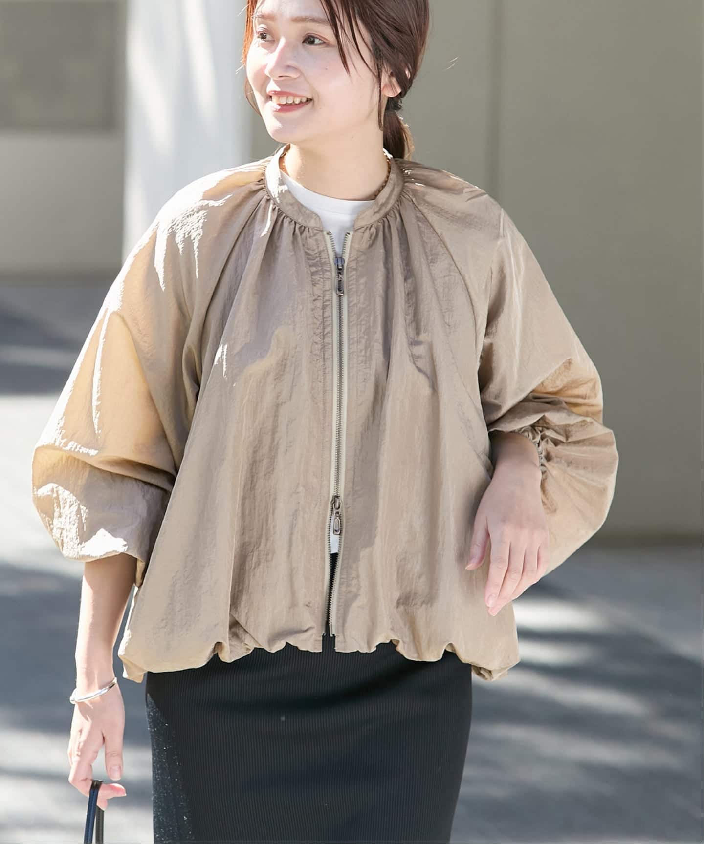 追加》ワッシャーナイロンギャザーブルゾン（その他ブルゾン