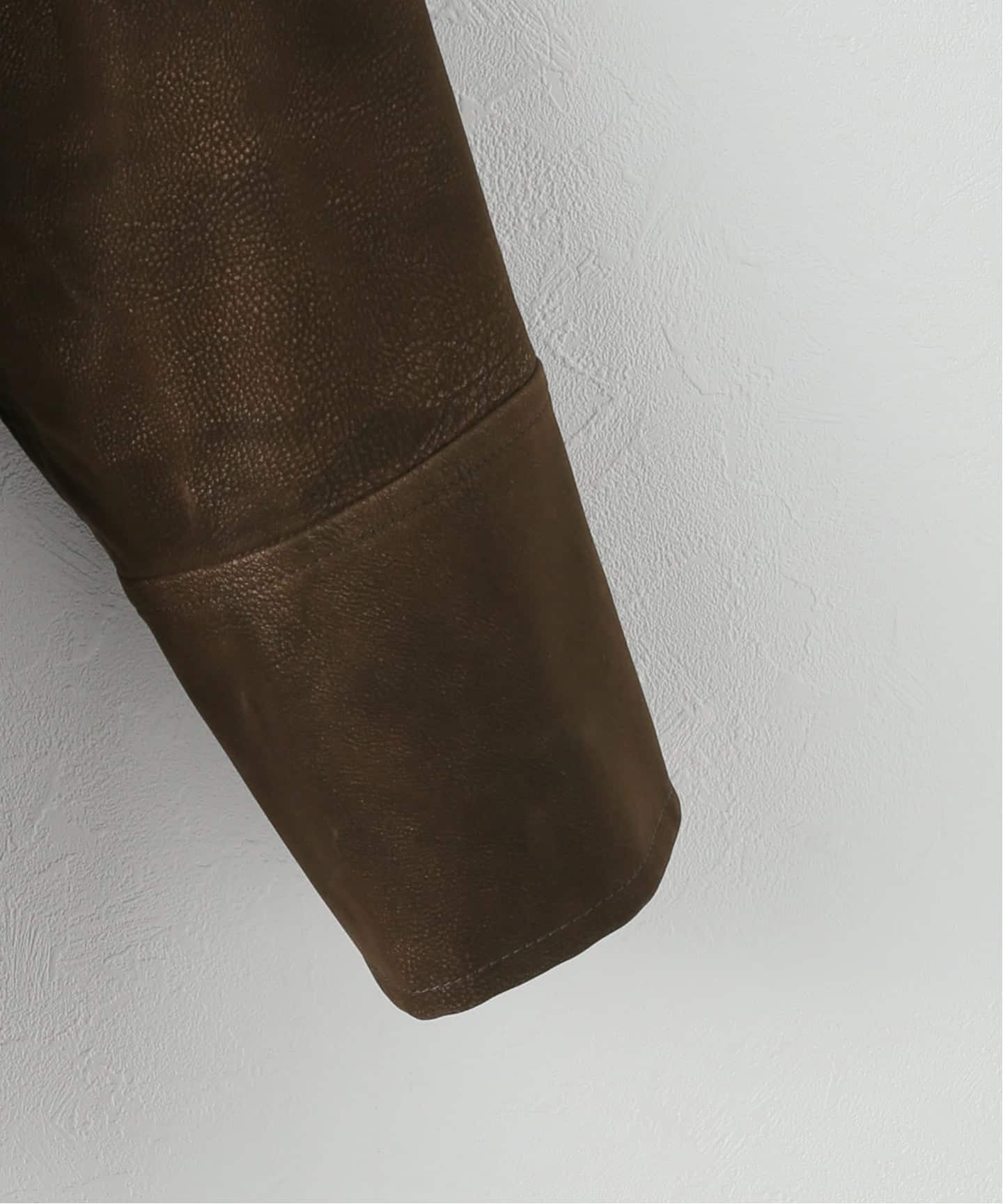 フロックフェイクレザーカバーオール（カバーオール）｜JOURNAL