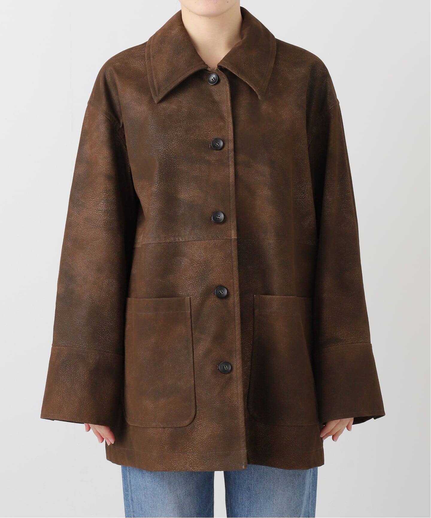 JOURNAL STANDARD フェイクレザー カバーオール フロックフェイクレザーカバーオール（カバーオール）｜JOURNAL