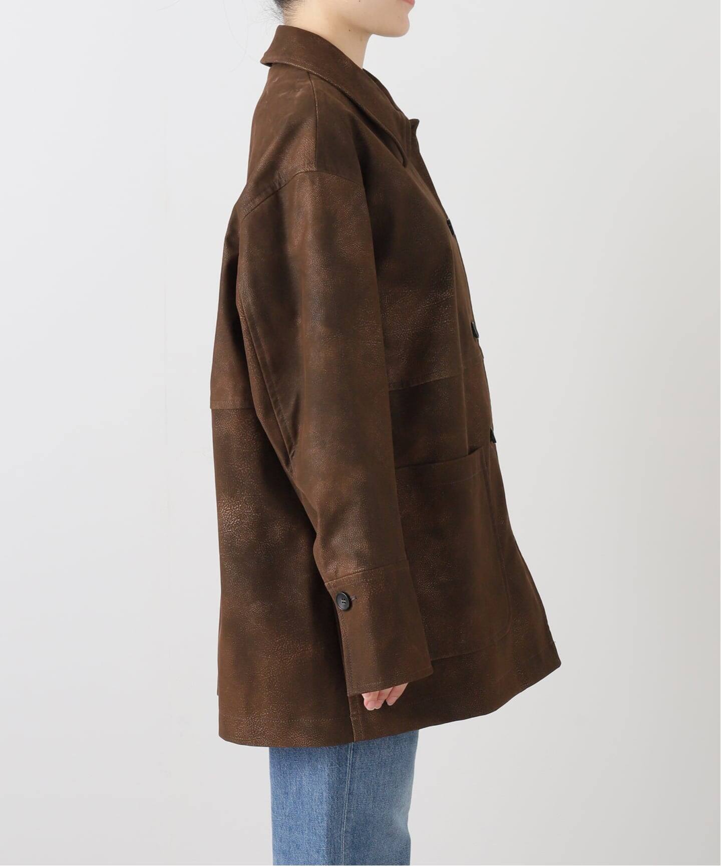 フロックフェイクレザーカバーオール（カバーオール）｜JOURNAL