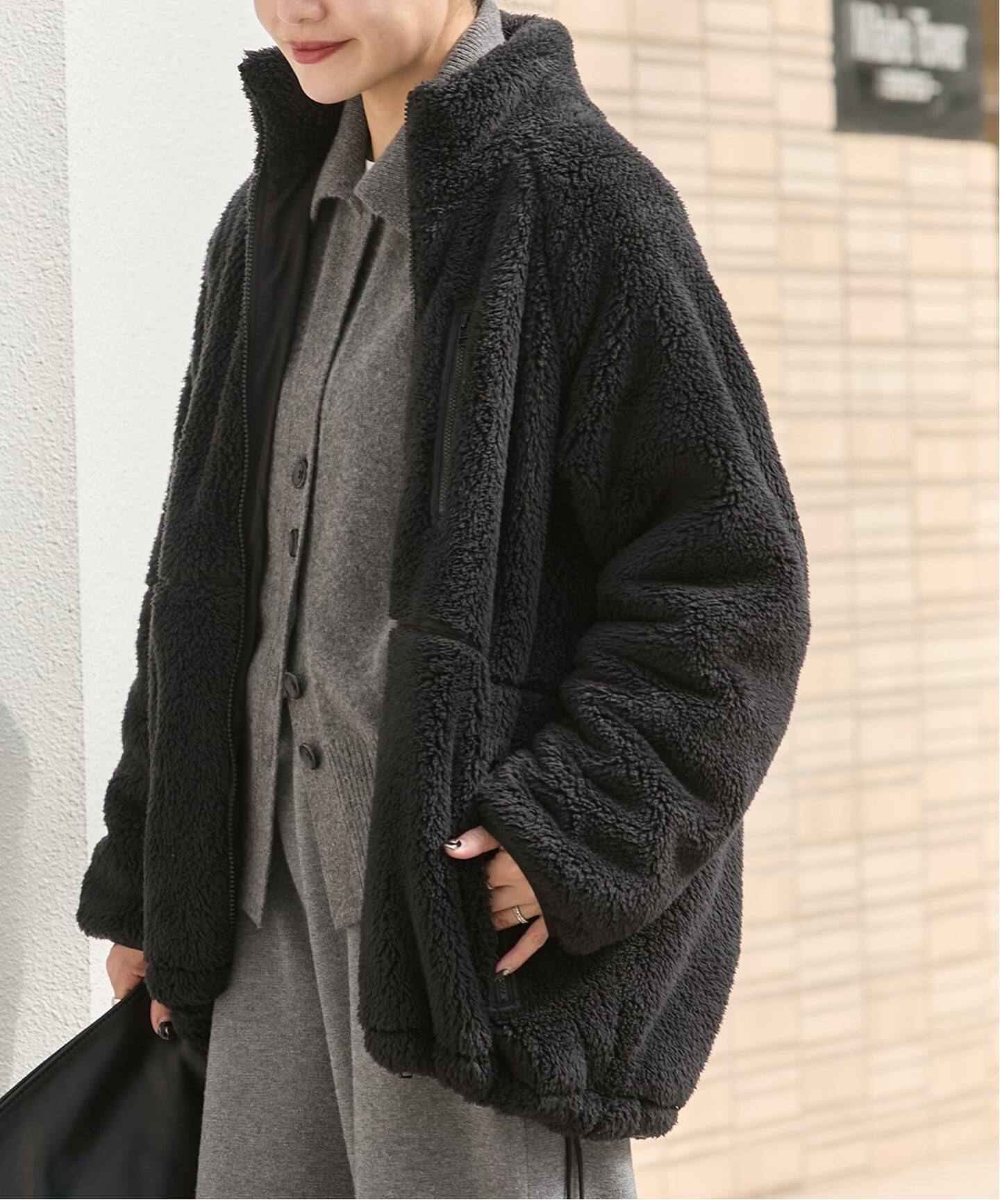 追加》ECOPEL ソフトフリースファーブルゾン（ボア・フリース