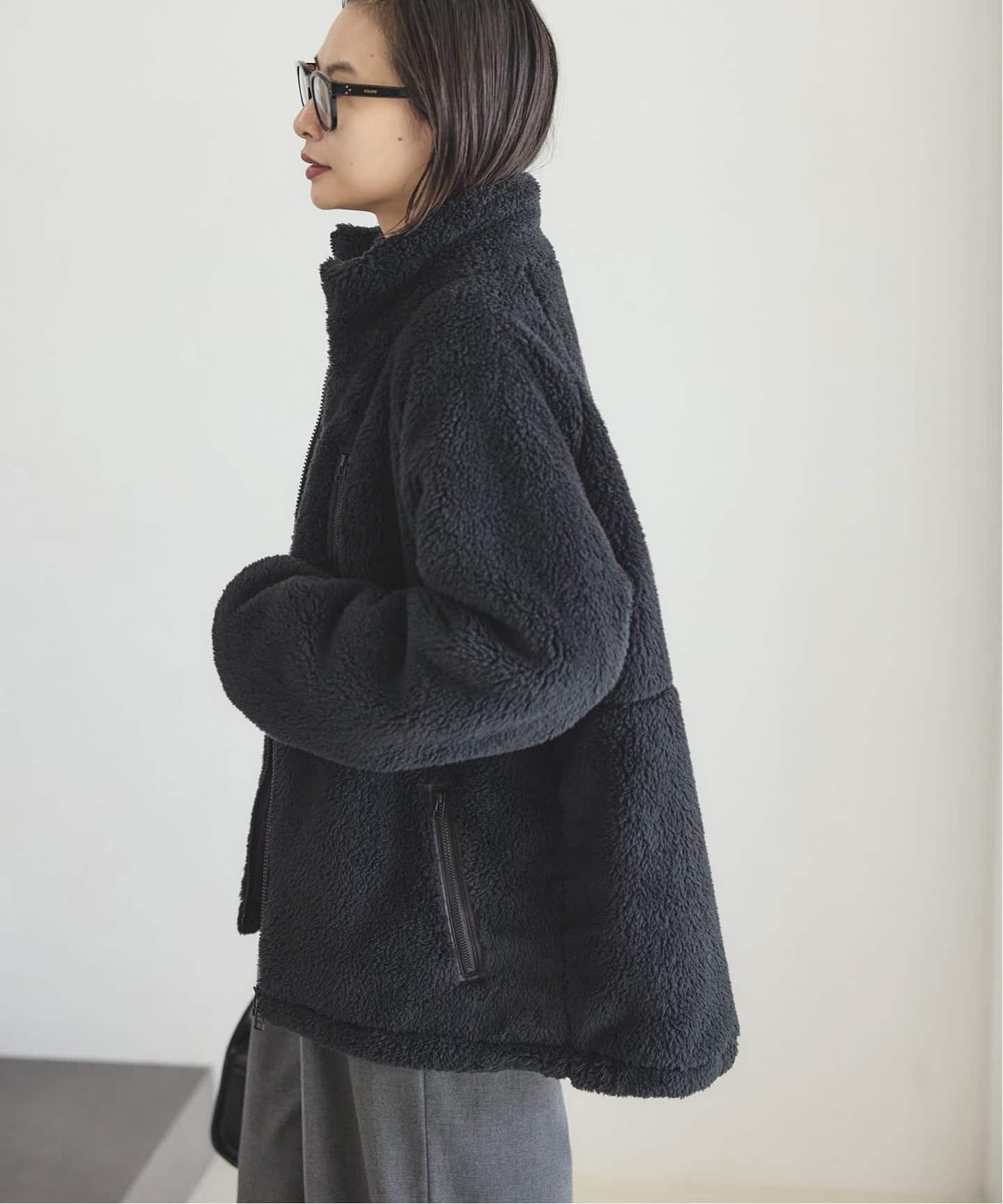 追加》ECOPEL ソフトフリースファーブルゾン（ボア・フリース