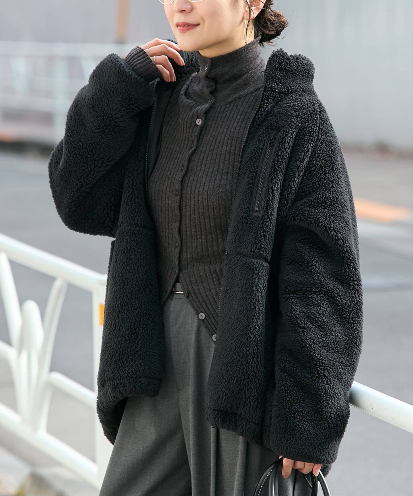 追加》ECOPEL ソフトフリースファーブルゾン（ボア・フリース 