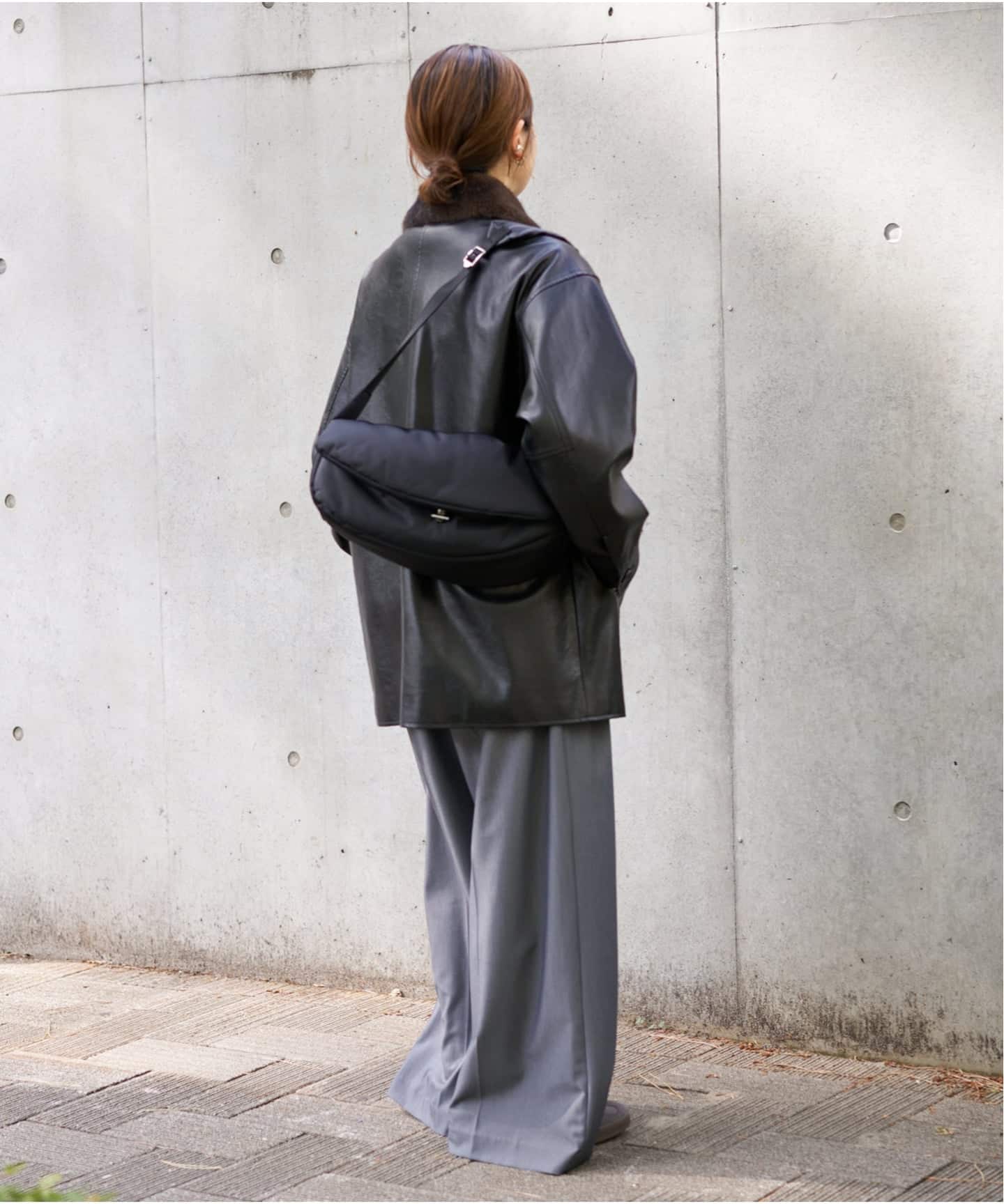 追加予約2》ウォッシャブルフェイクレザーファー襟付