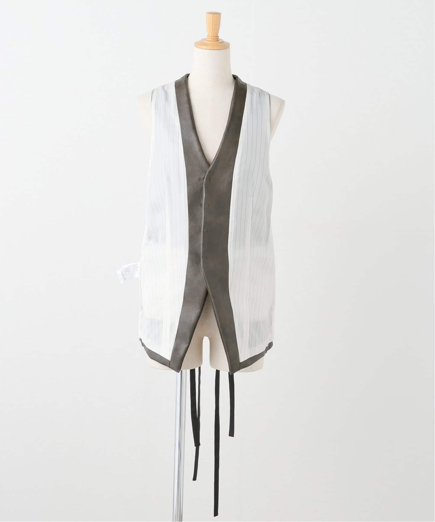 MIOSMOKEY】 FAUX LEATHER BACK BOW GILLET（その他ブルゾン／アウター