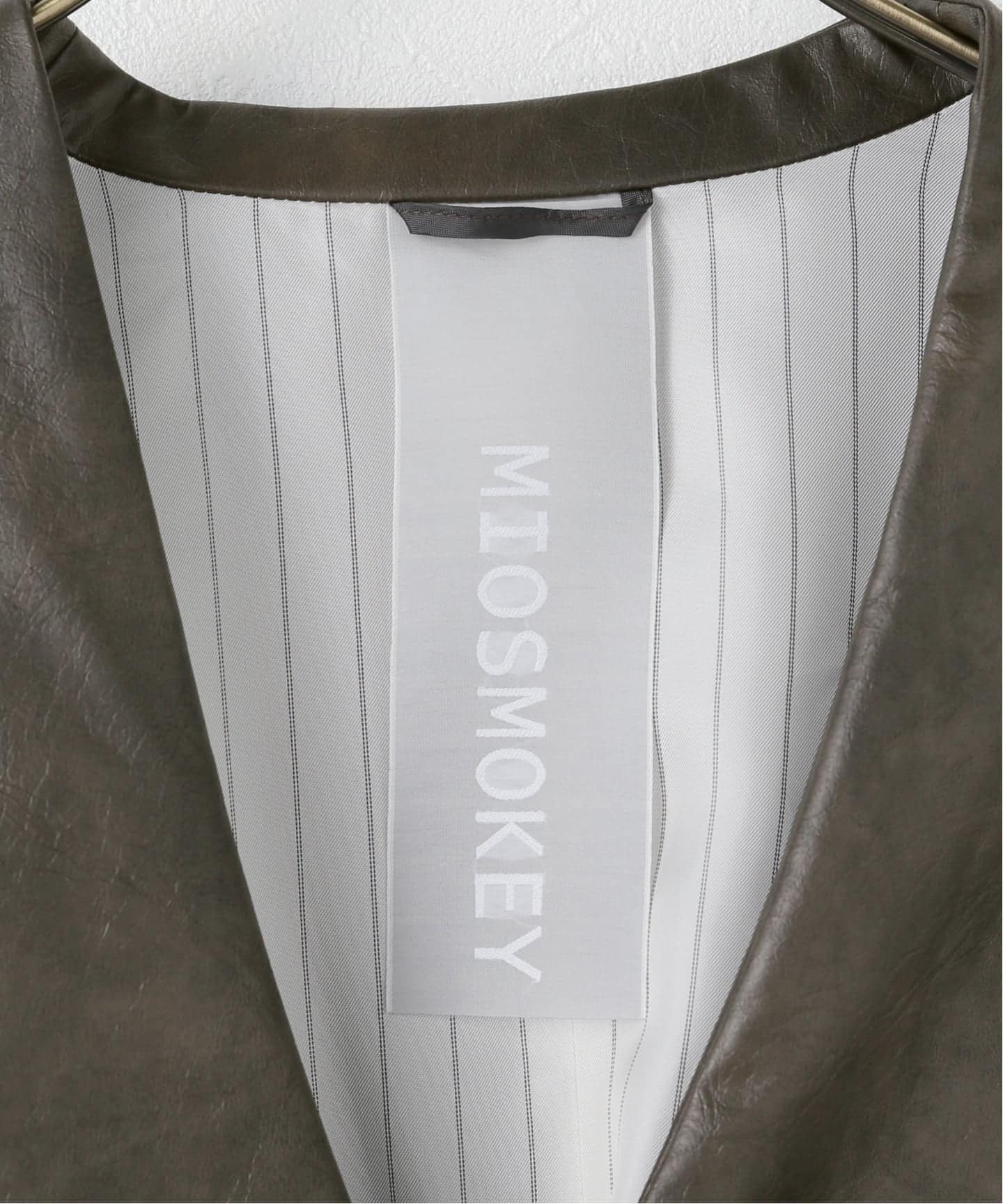 MIOSMOKEY】 FAUX LEATHER BACK BOW GILLET（その他ブルゾン／アウター