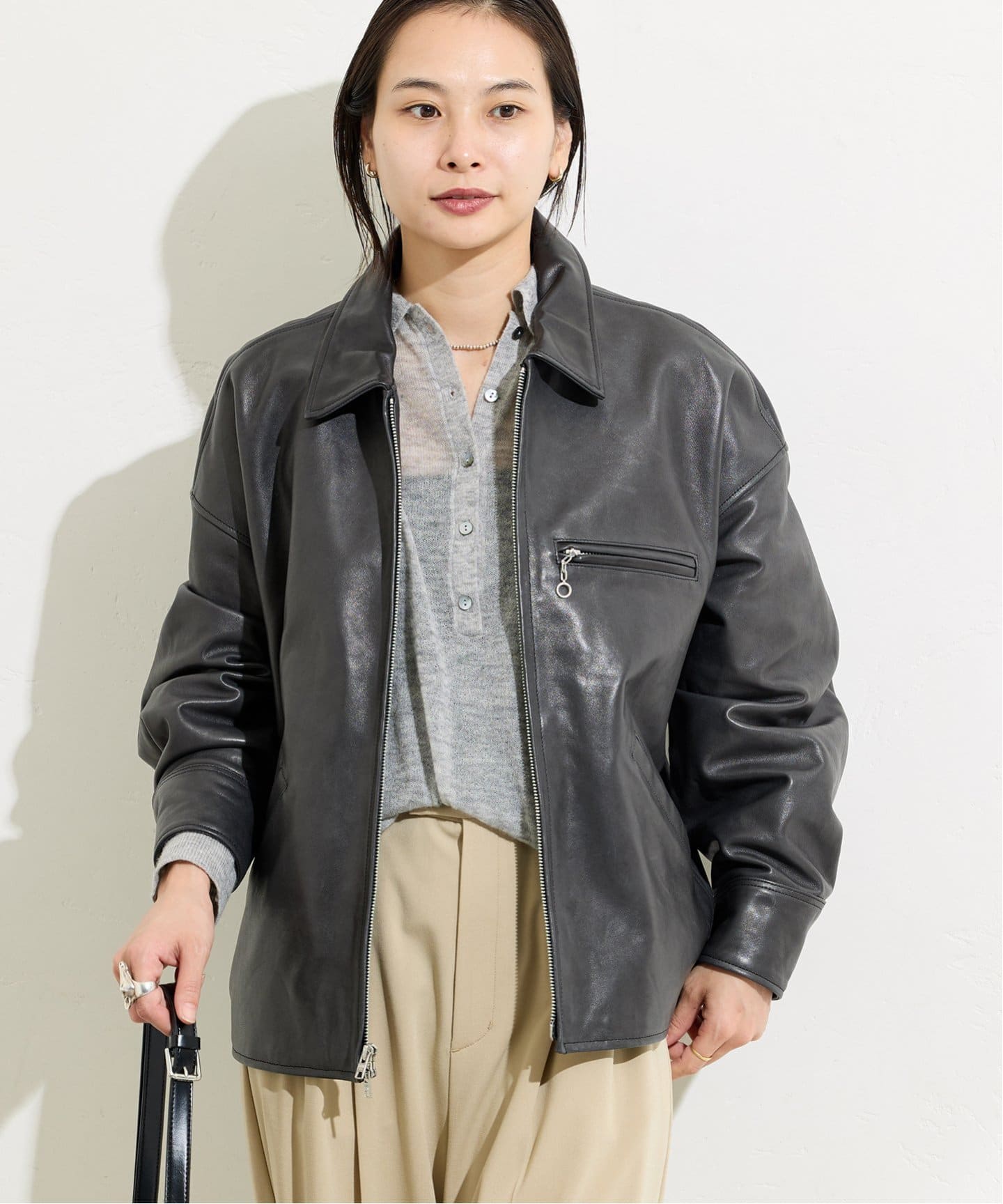 別注【Schott/ショット】LEATHER TRACKER JACKET SMU（レザー