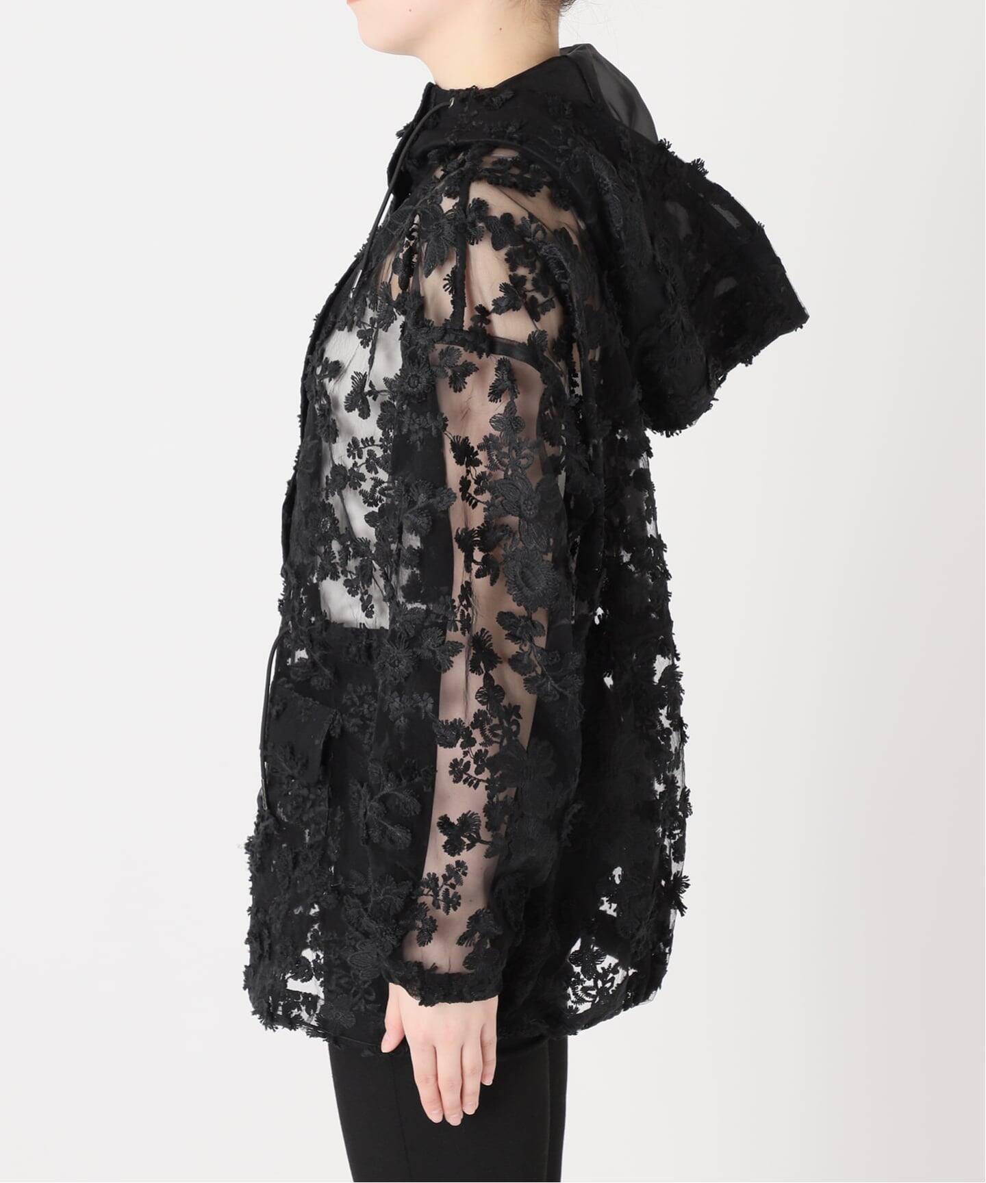 LAYAS レースジャガードフーディ