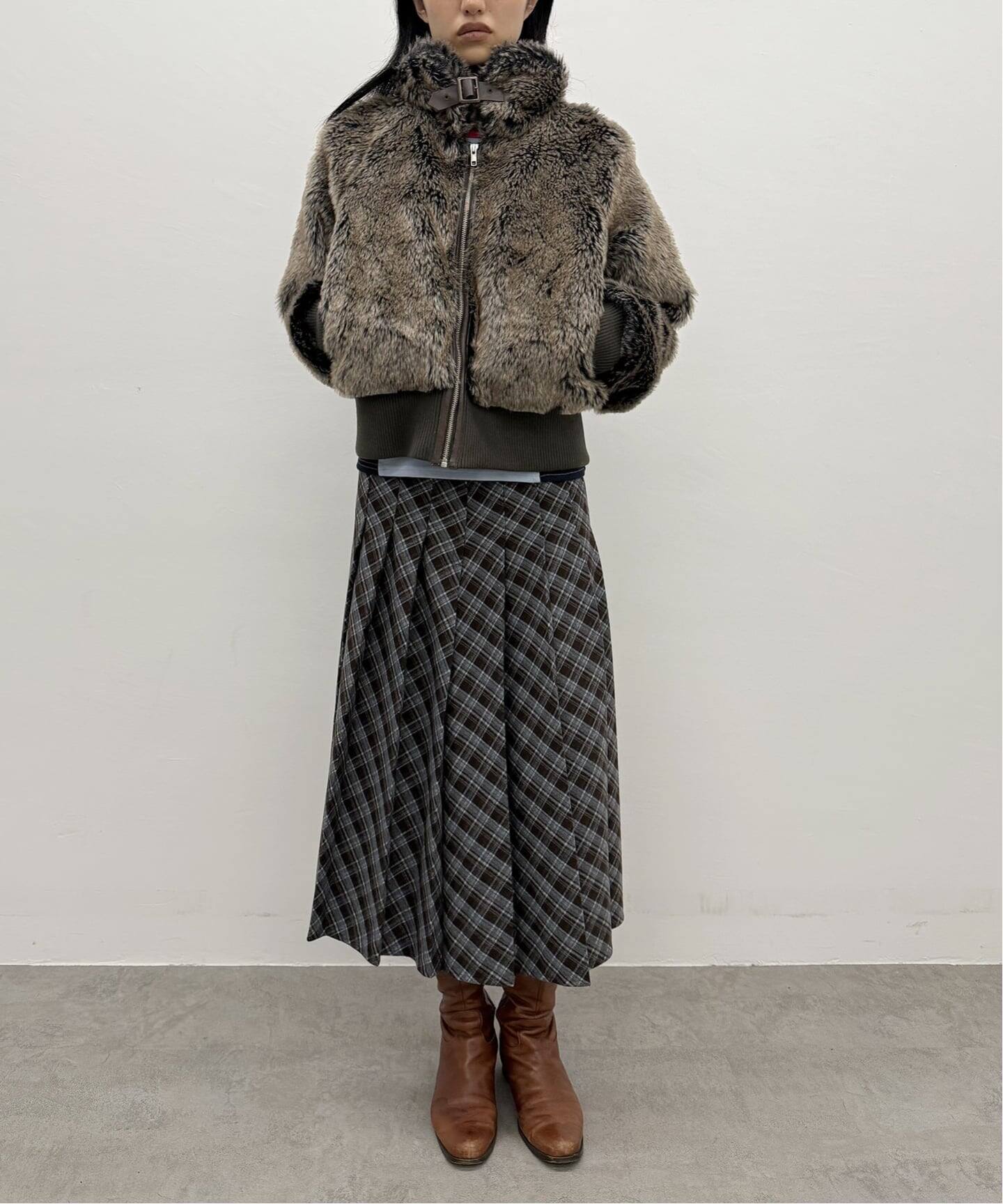 oriens 2way ファージャケット パープル フェイクファーブルゾン（その他ブルゾン／アウター）｜Oriens JOURNAL