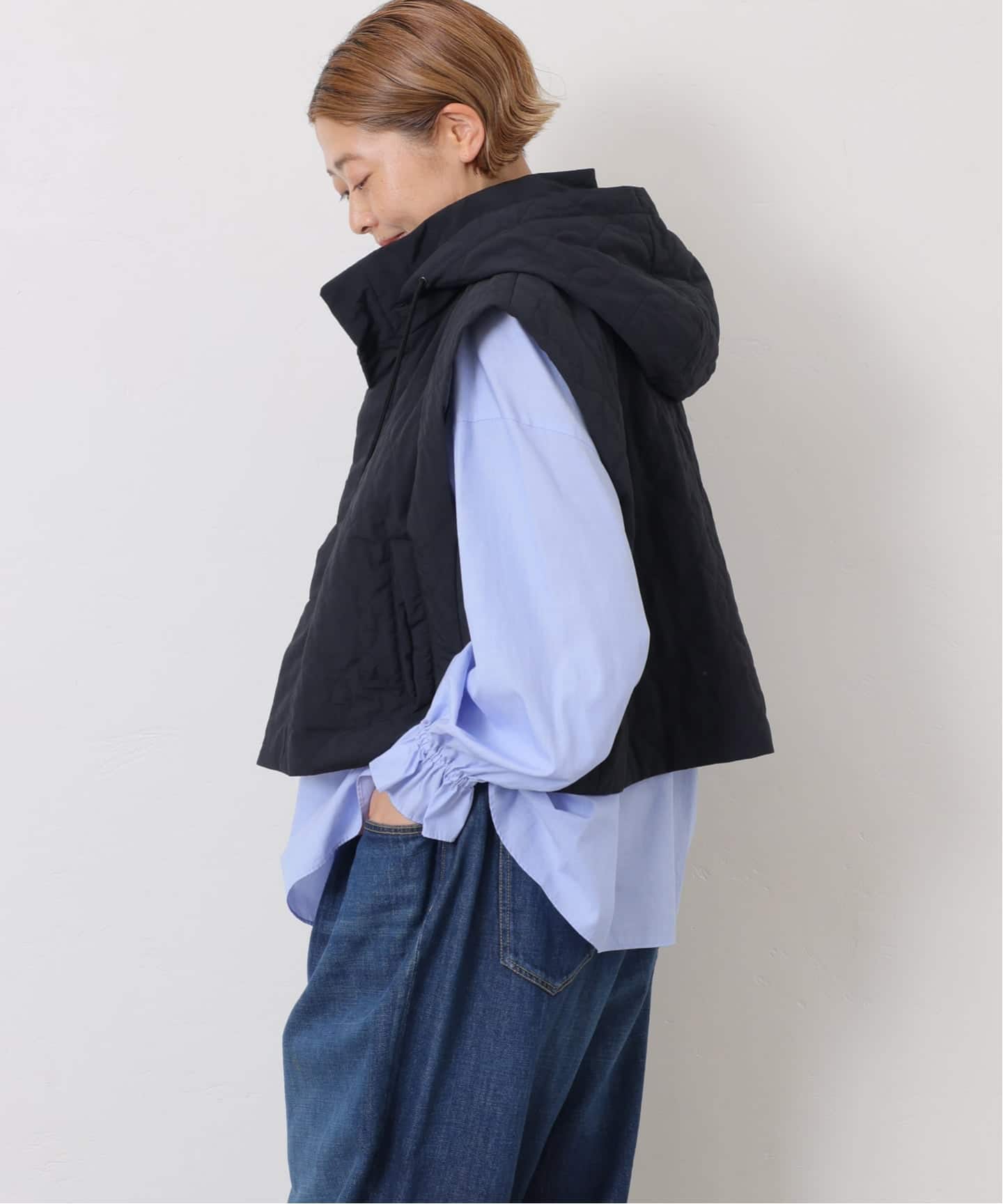 journal standard luxe ／タフタナカワタ スタンドベスト journal standard luxe ／タフタナカワタ スタンドベスト
